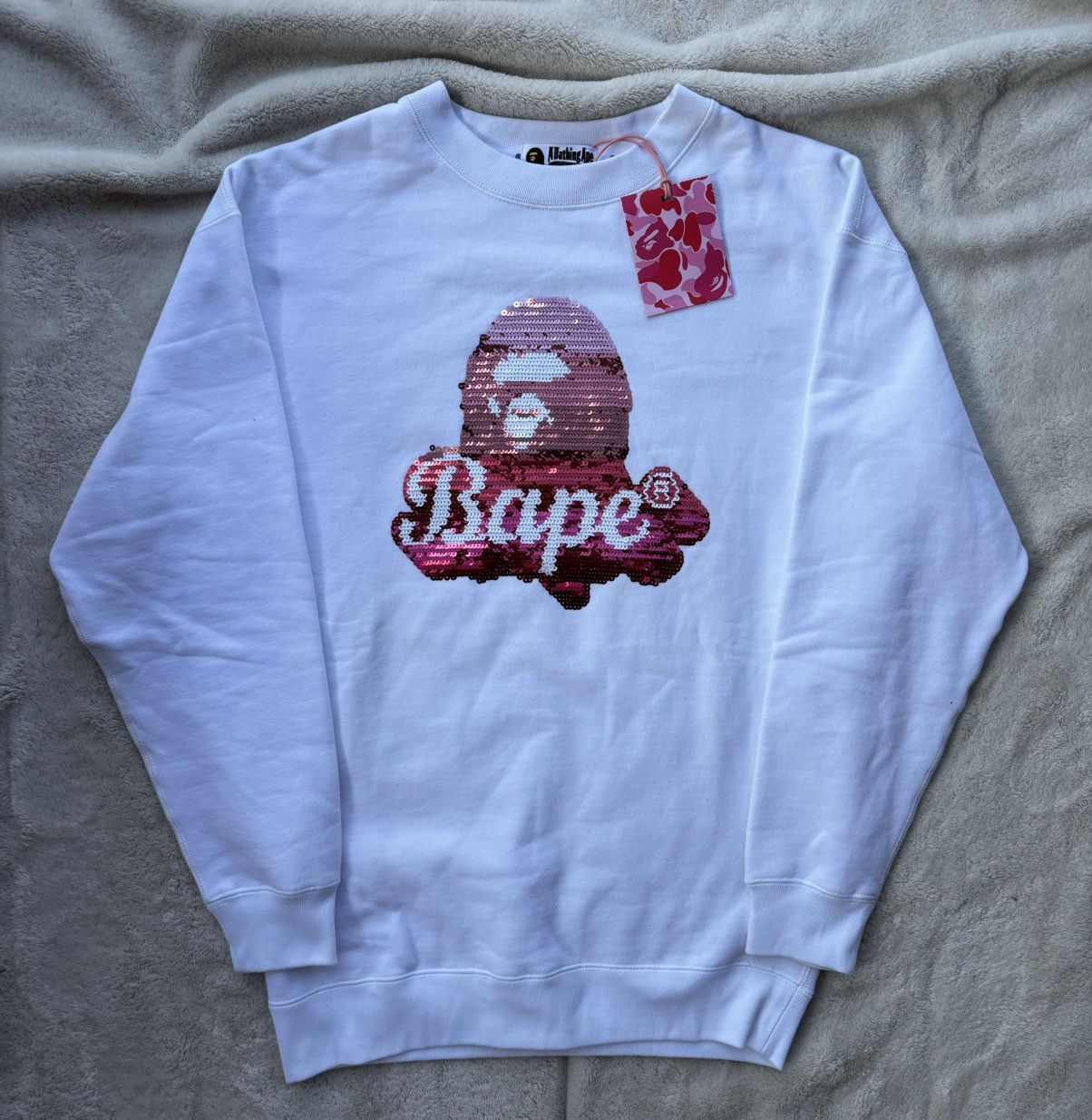 Bape Bape Sequin Logo Crewneck Sweater Size ONE SIZE - 1 Thumbnail