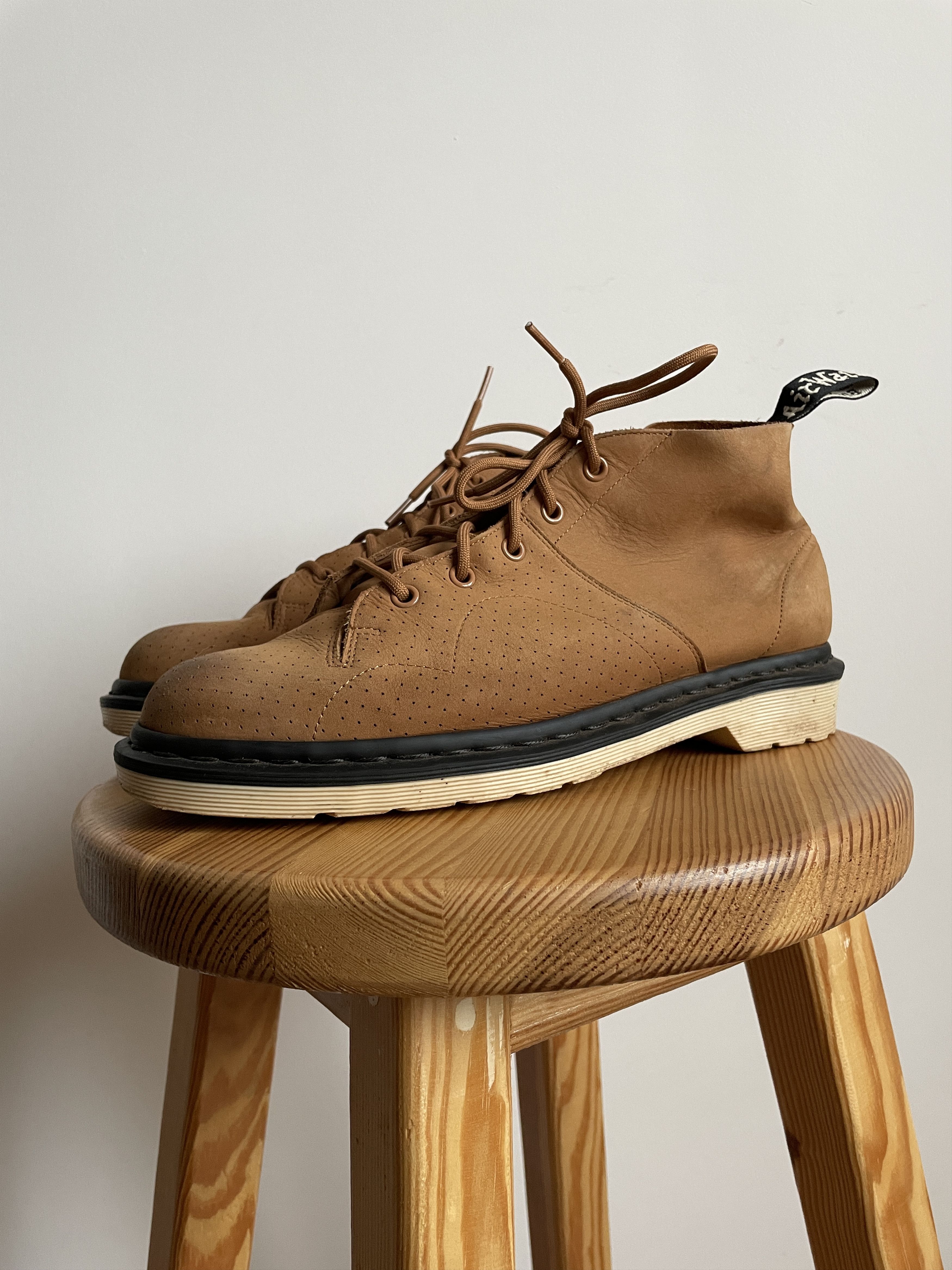 Dr. Martens Dr. Martens Church Monkey Perforated Suede Boots Size US 10 / EU 43 - 1 Thumbnail