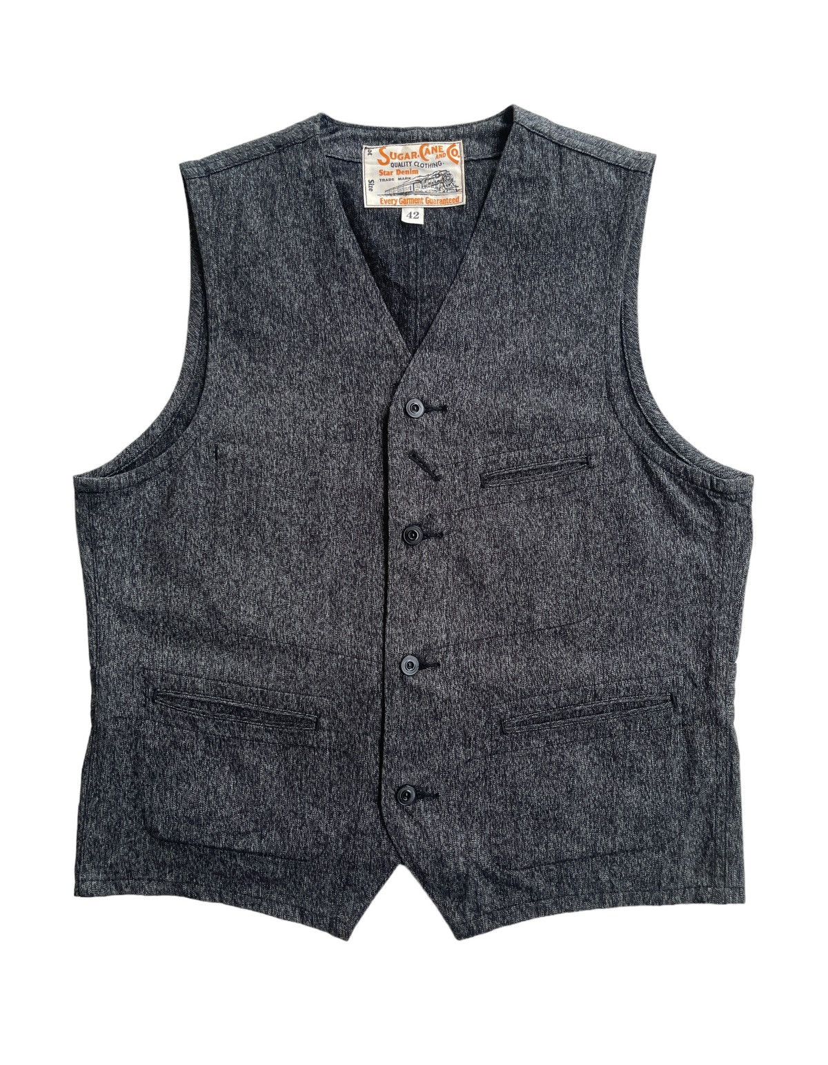 Mister Freedom Sugar Cane 9oz Salt & Paper Vest Size US L / EU 52-54 / 3 - 2 Thumbnail