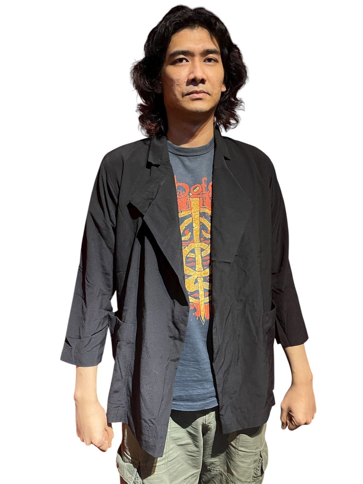 Issey Miyake PLANTATION BY ISSEY MIYAKE BUTTON LESS LIGHT JACKET Size US L / EU 52-54 / 3 - 13 Thumbnail