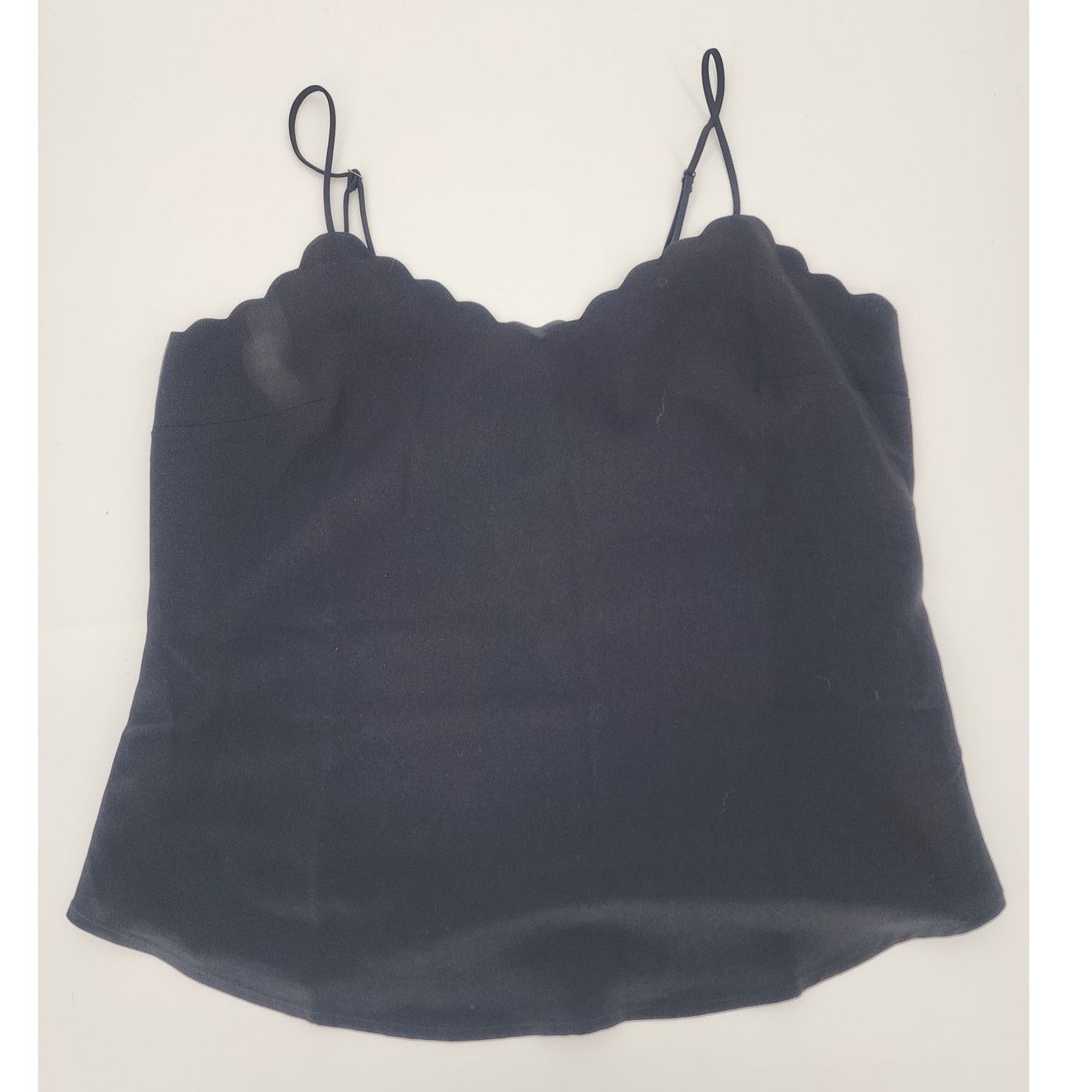J.Crew J.Crew Factory Scalloped Black Camisole Top Women’s Size 6 Size M / US 6-8 / IT 42-44 - 5 Thumbnail