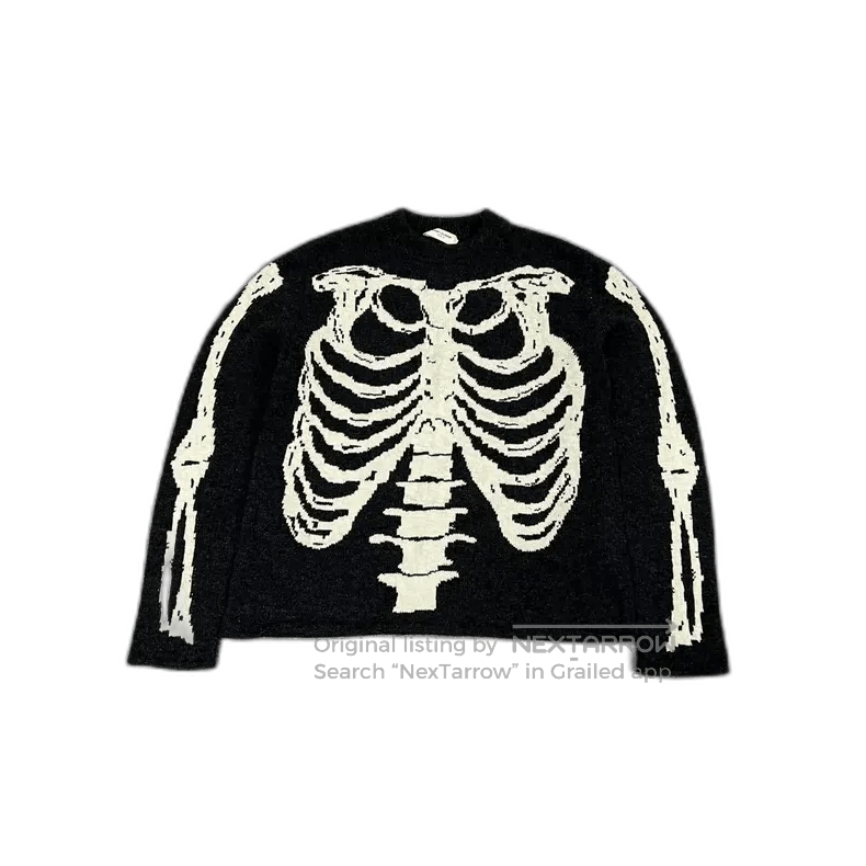 Saint Laurent Paris SLP Skeleton Knit Sweater Size s Size US M / EU 48-50 / 2 - 1 Thumbnail