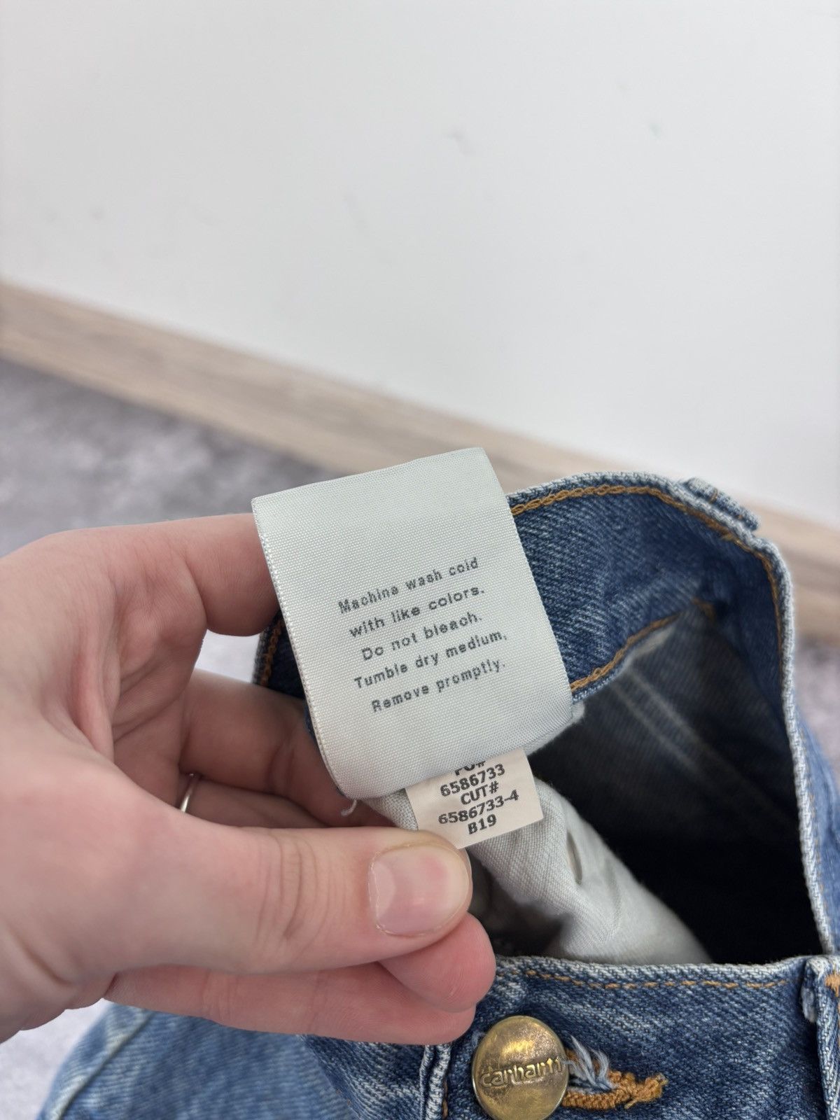 Carhartt Carhartt Men’s Blue Denim Jeans Relaxed Fit Distressed Size US 34 / EU 50 - 19 Thumbnail