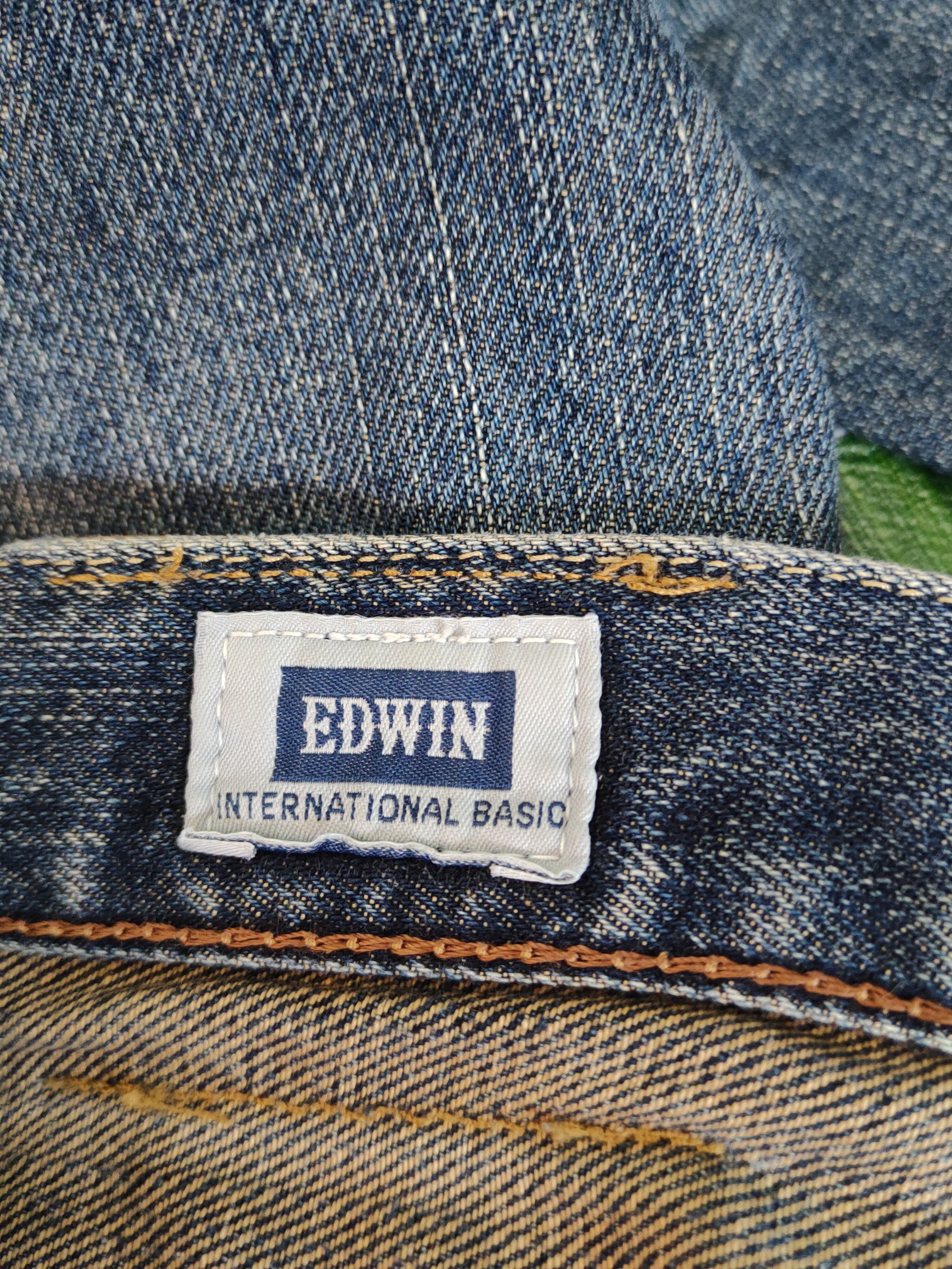 Edwin Edwin Dark Blue Faded Distressed Ripped Jeans #S2310 Size US 34 / EU 50 - 18 Thumbnail