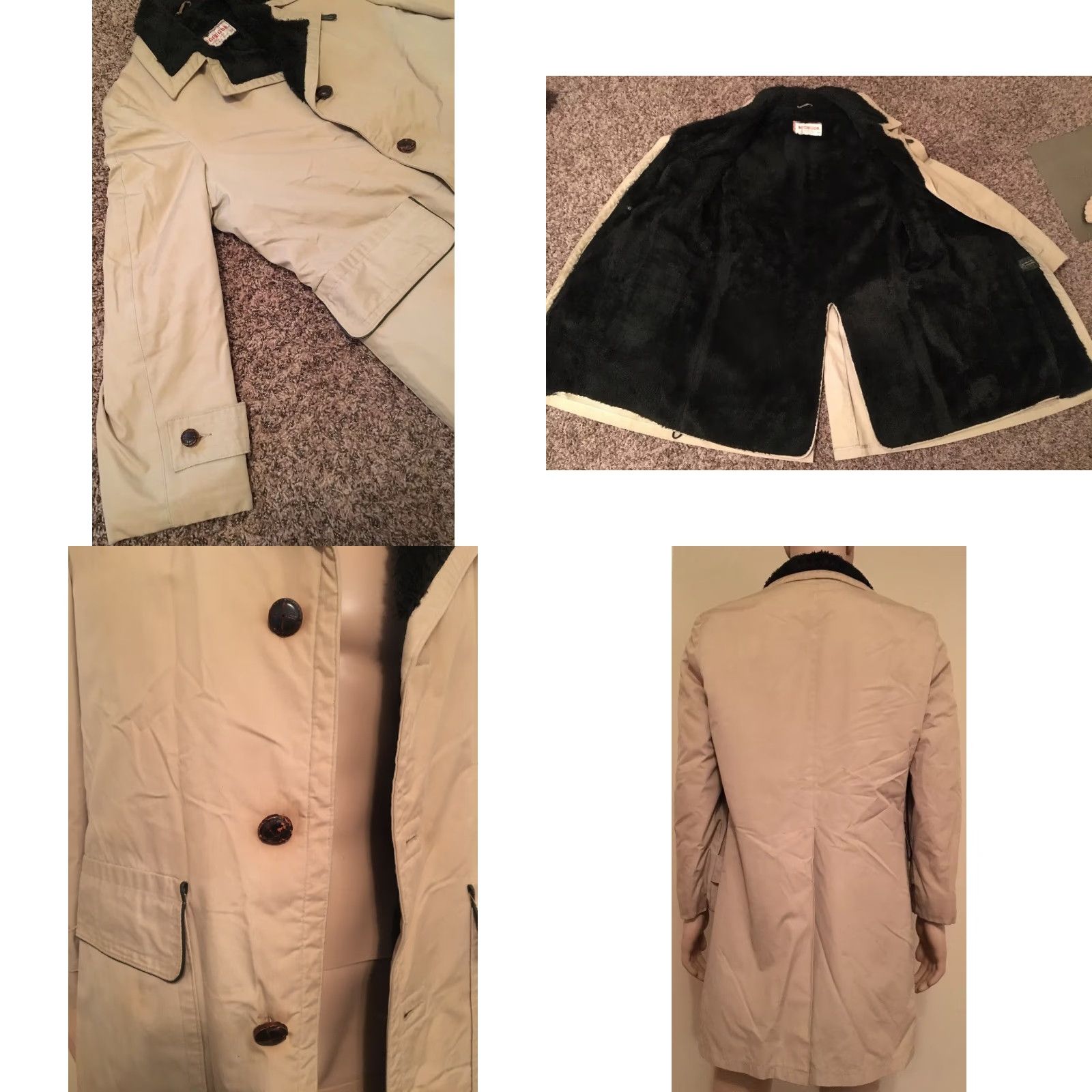 McGregor VINTAGE McGregor Faux Fur Lined Trench Coat Jacket Men’s Size 38 Made in USA Size US XXS / EU 40 - 8 Thumbnail
