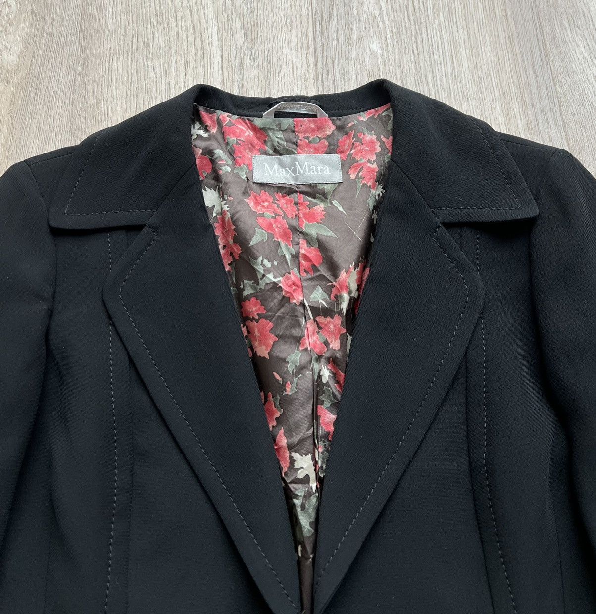 Max Mara Max Mara Black Blazer With Belt Size XL / US 12-14 / IT 48-50 - 4 Thumbnail