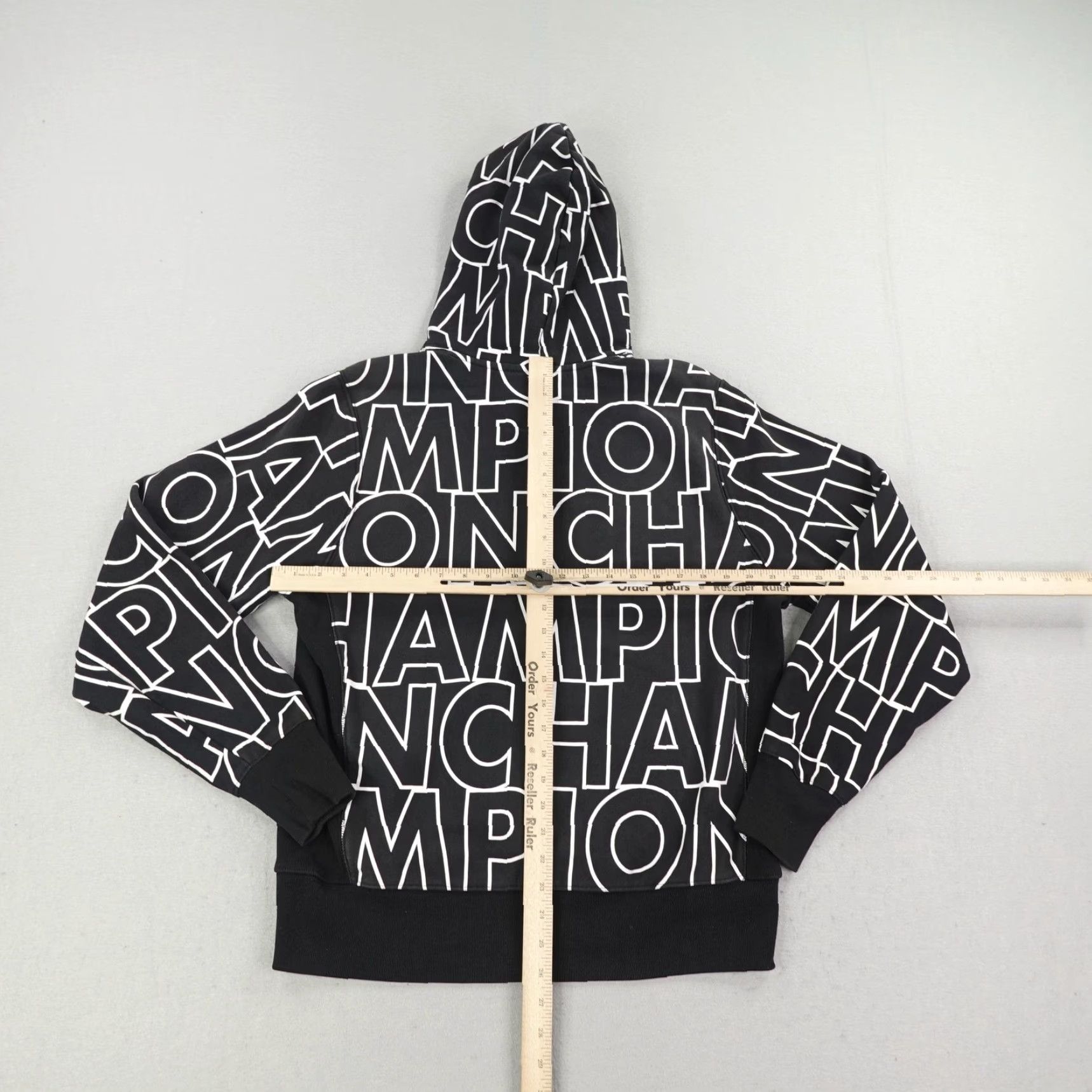 Champion Champion Hoodie Mens Medium Reverse Weave Pullover Sweatshirt AOP All Over Print Size US M / EU 48-50 / 2 - 6 Thumbnail