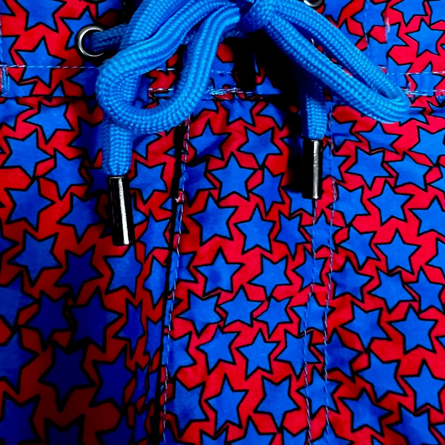 Other Beach Bros Star Pattern Red & Blue Men's Swim Trunks Beach M Size US 32 / EU 48 - 5 Thumbnail
