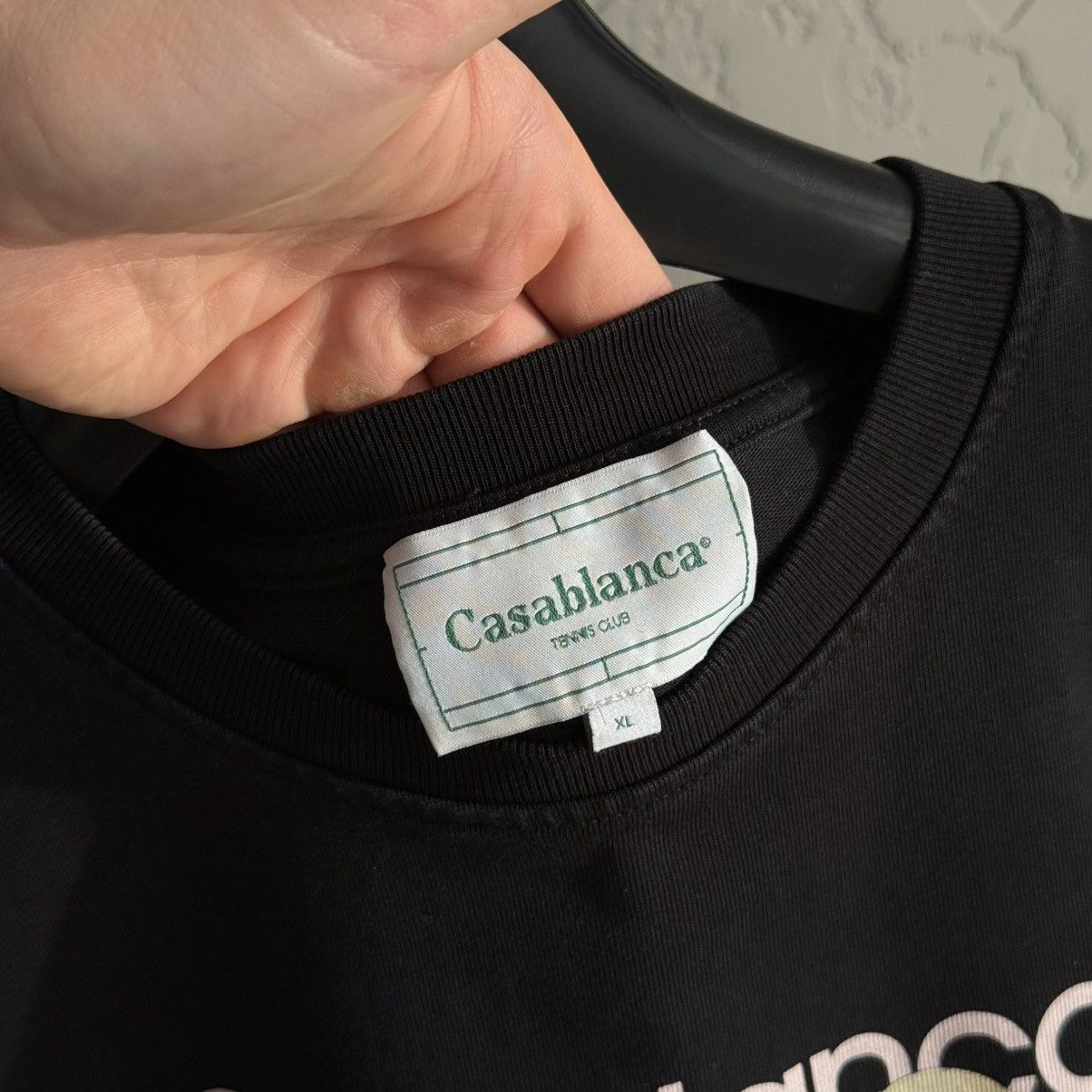 Casablanca Casablanca Tennis Club Icon Black T-Shirt Size US XL / EU 56 / 4 - 4 Thumbnail