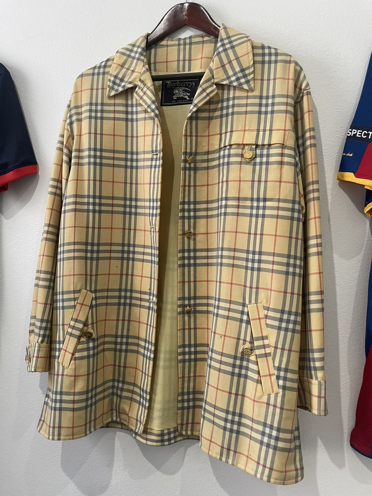 Burberry 🌞 vintage🚨 BURBERRY Check Light Jacket 🎩🤍 Size US M / EU 48-50 / 2 - 2 Thumbnail