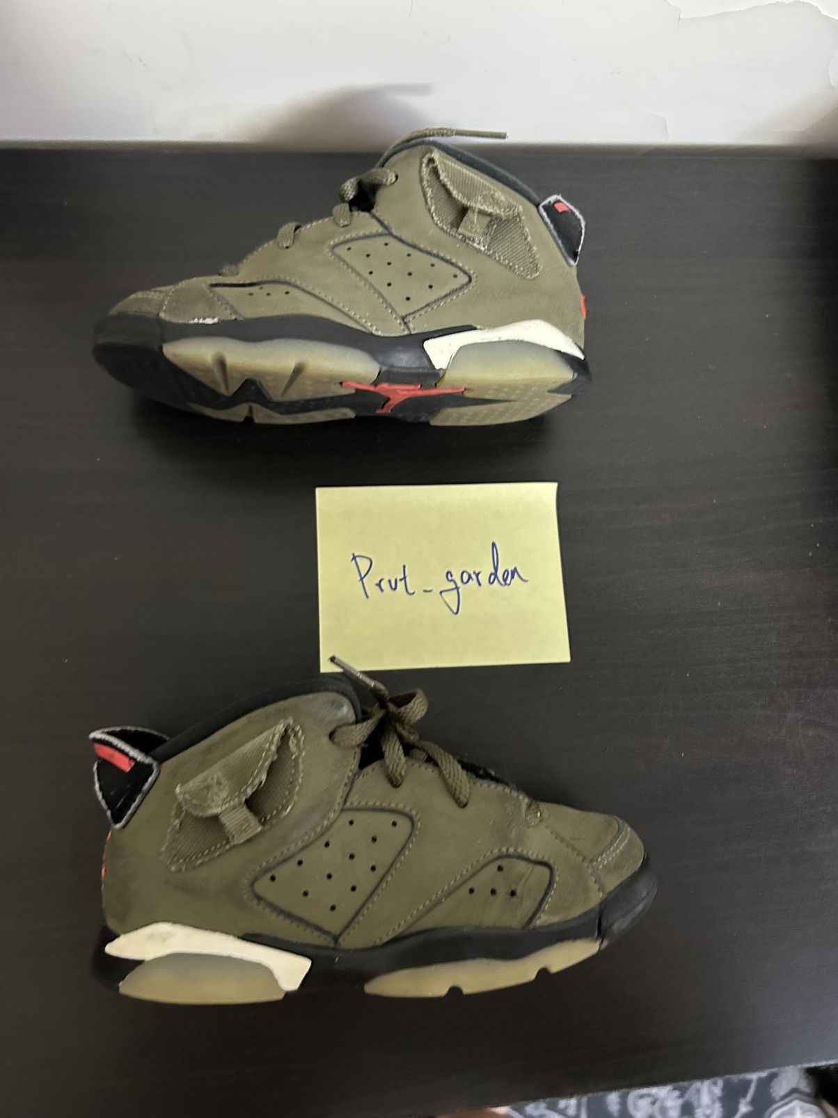 Nike (Kids) Nike Jordan 6 Travis Olive TD 10C Size US 5 / EU 37 - 2 Thumbnail