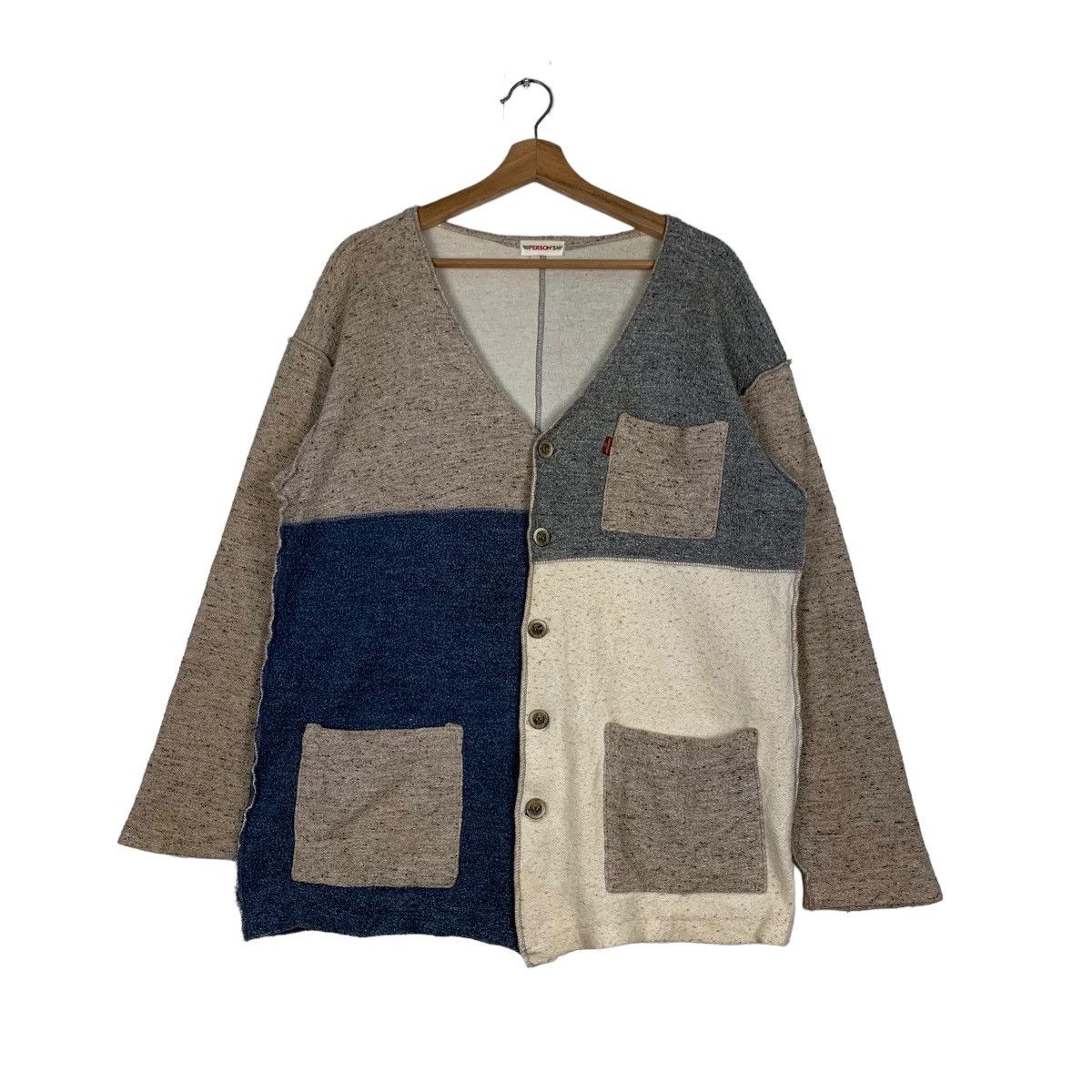 PERSON'S PERSON’S Patchwork Design Cardigan #0314-C14 Size US M / EU 48-50 / 2 - 1 Thumbnail