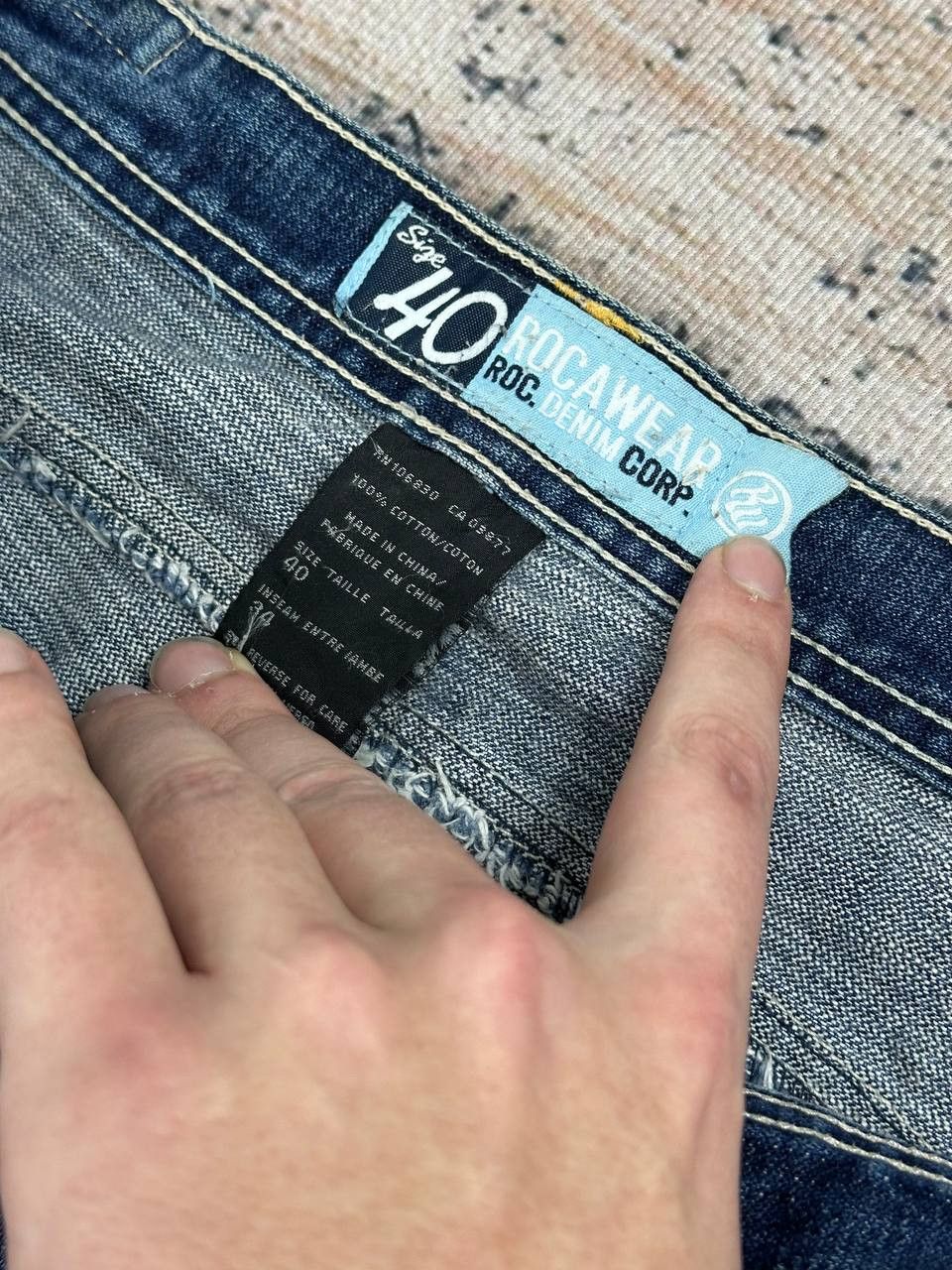 Rocawear × Vintage Vintage Y2K Rocawear Double Knee Rap Jeans Baggy Size US 40 / EU 56 - 9 Thumbnail