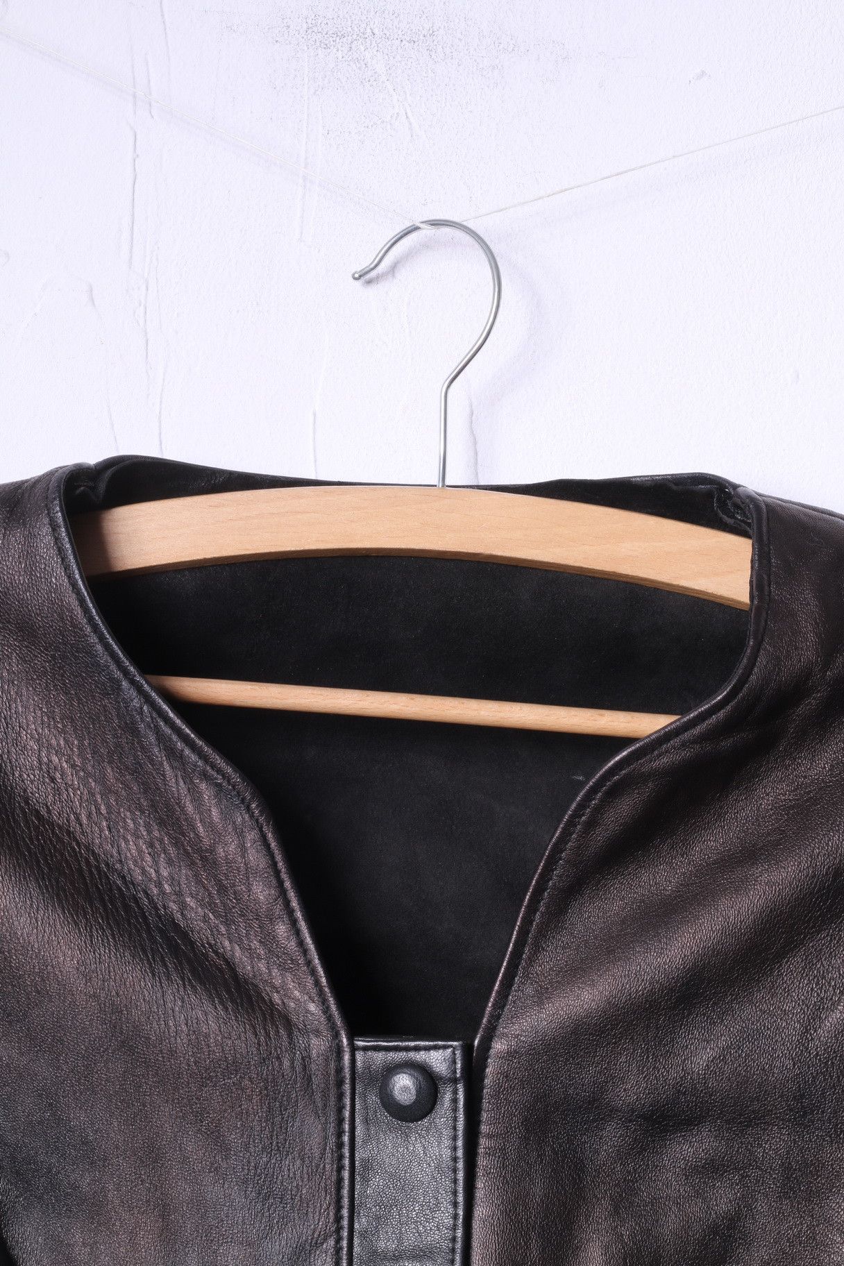 Vintage Star Collection Women 38 S Jacket Black Gold Leather 6377 Size S / US 4 / IT 40 - 3 Thumbnail