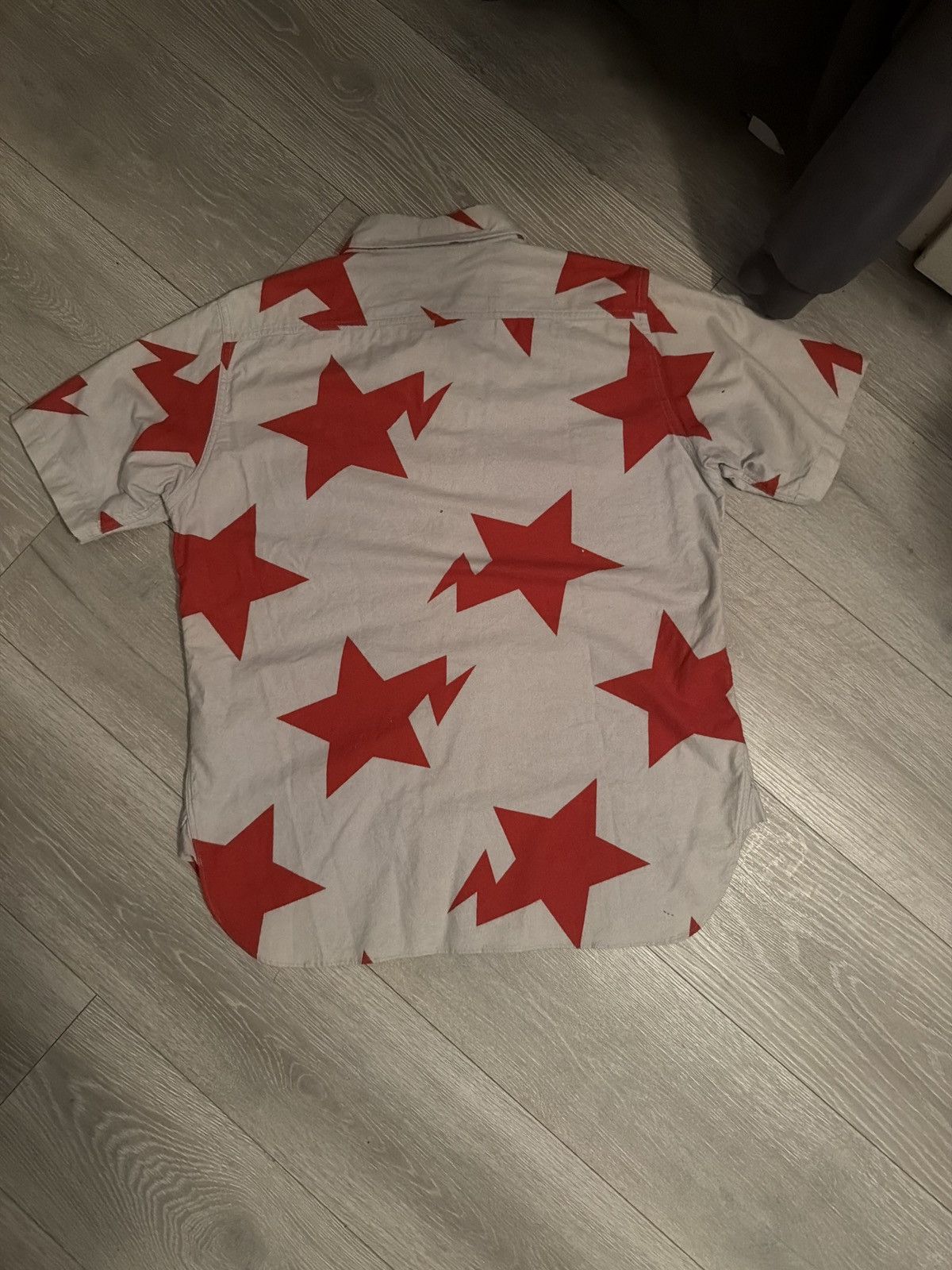 Bape Vintage 2008 bape sta red and grey work shirt Size US M / EU 48-50 / 2 - 2 Thumbnail