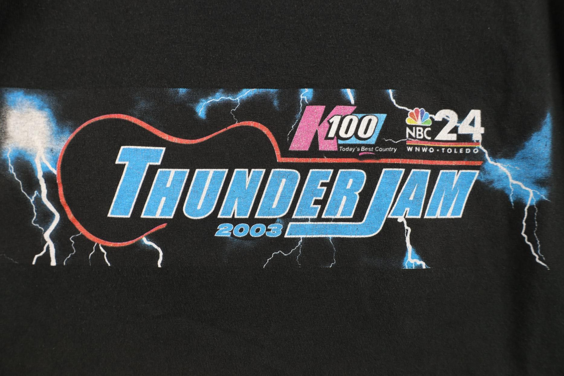 Vintage Vintage Y2K 2003 Thunder Jam K100 Country Music T-Shirt Size US XL / EU 56 / 4 - 4 Thumbnail