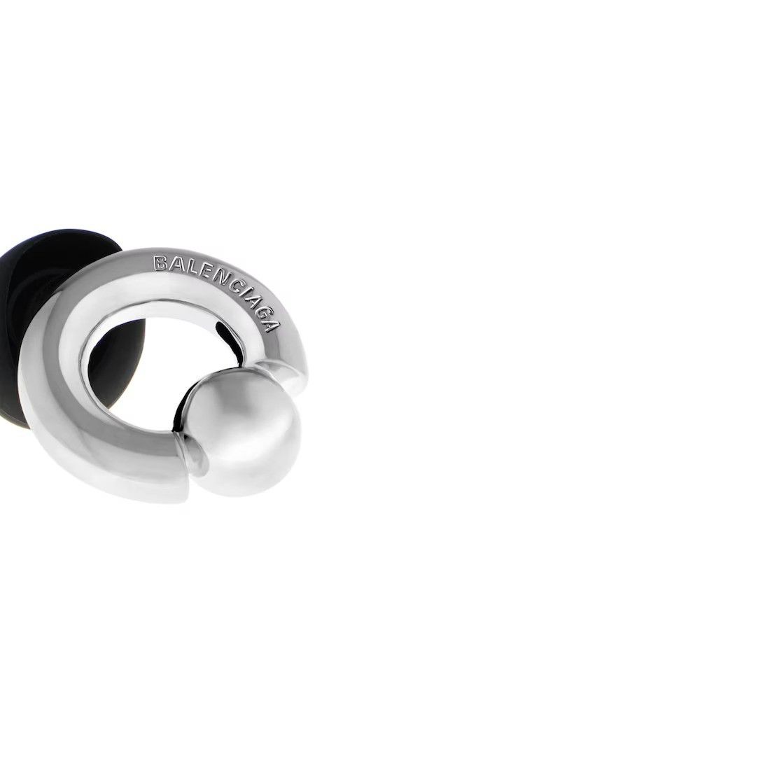 Balenciaga o1in1g0226 Size: OS / Berlin Ball Ear Jewels in Brown/Beige Size ONE SIZE - 4 Thumbnail