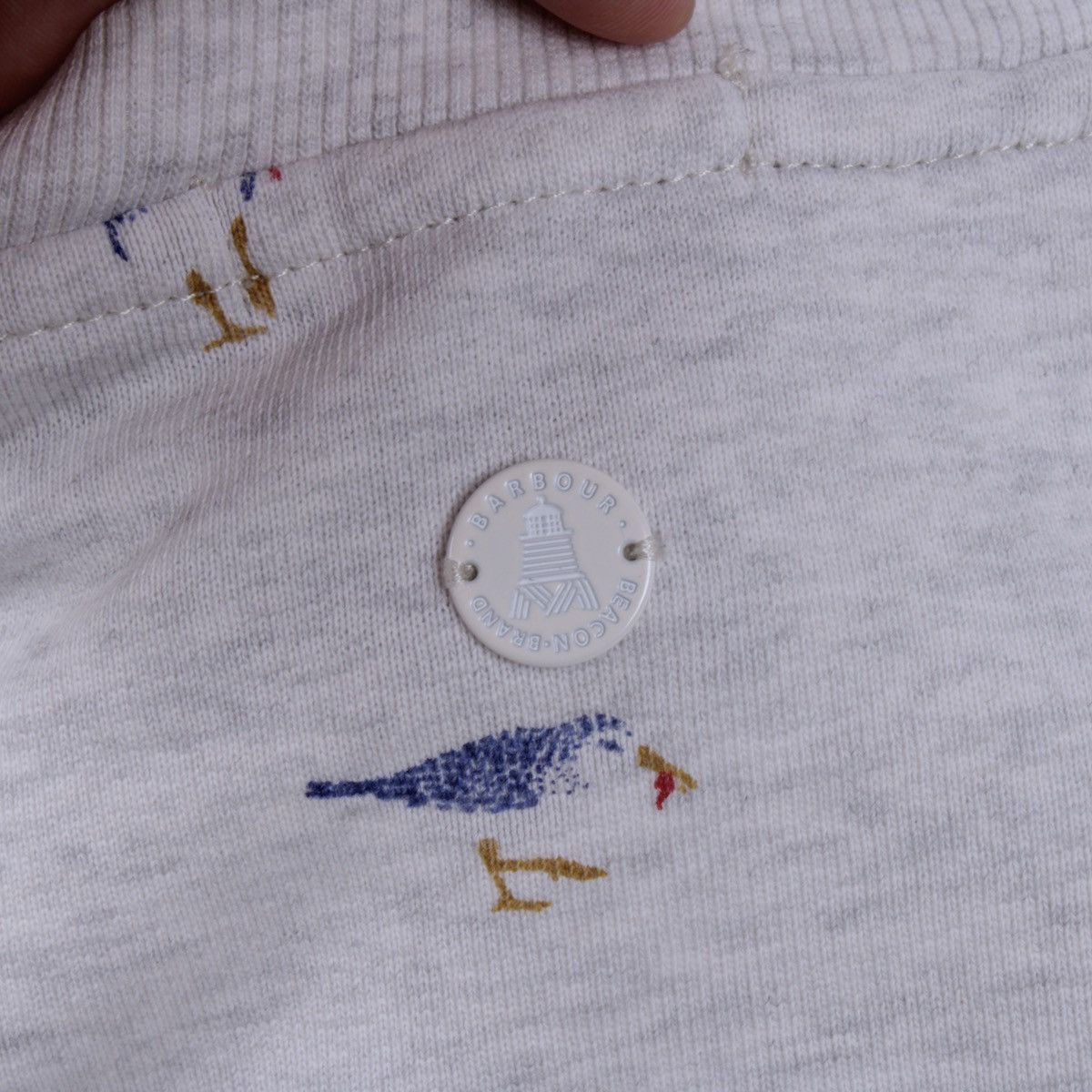 Barbour BARBOUR Langstone Bird Printed Gray Sweatshirt Size S / US 4 / IT 40 - 12 Thumbnail