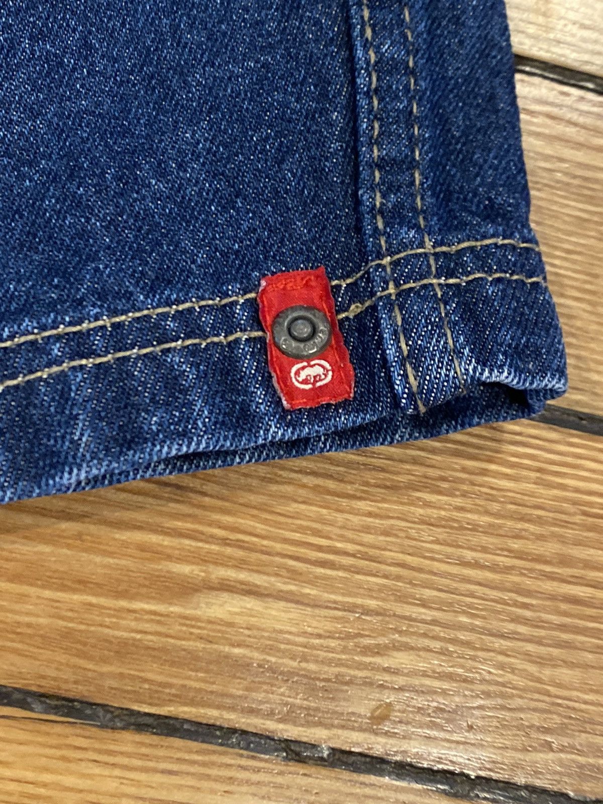 Ecko Unltd. Echo denim jean shorts jorts blue size 36 y2k vintage 1990s Size US 36 / EU 52 - 3 Thumbnail