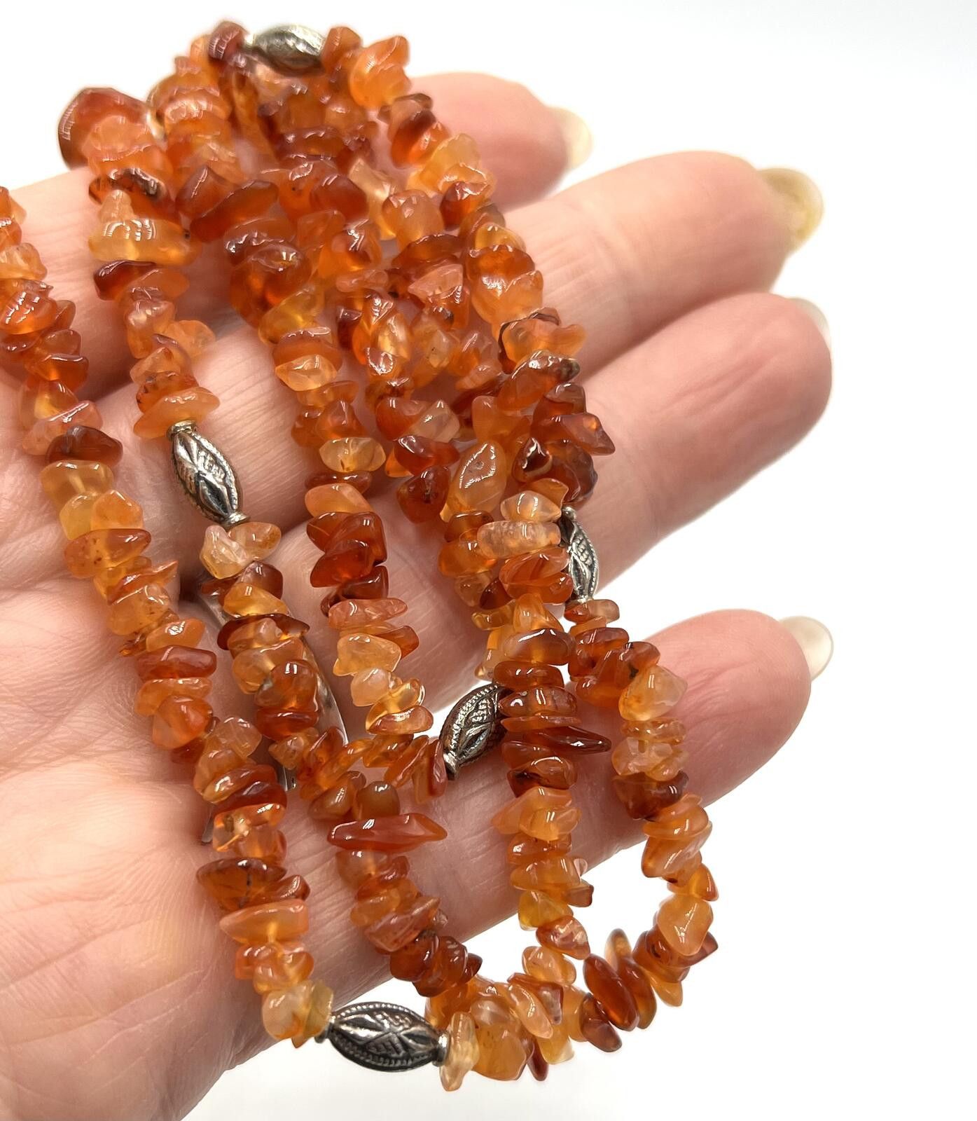 Other Doug Paulus Carnelian & Agate Sterling Silver Bead Necklace Size ONE SIZE - 3 Thumbnail