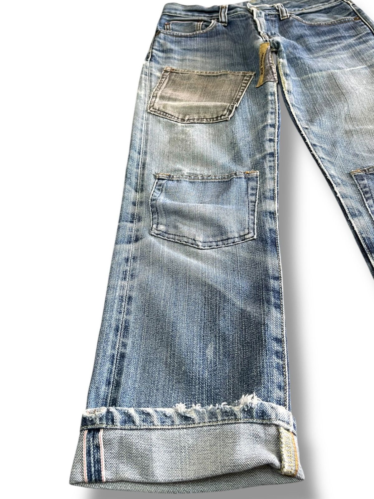 Jun Takahashi × Uniqlo Vintage Uniqlo S002 Selvedge Pocket Patchwork Denim Size US 28 / EU 44 - 3 Thumbnail
