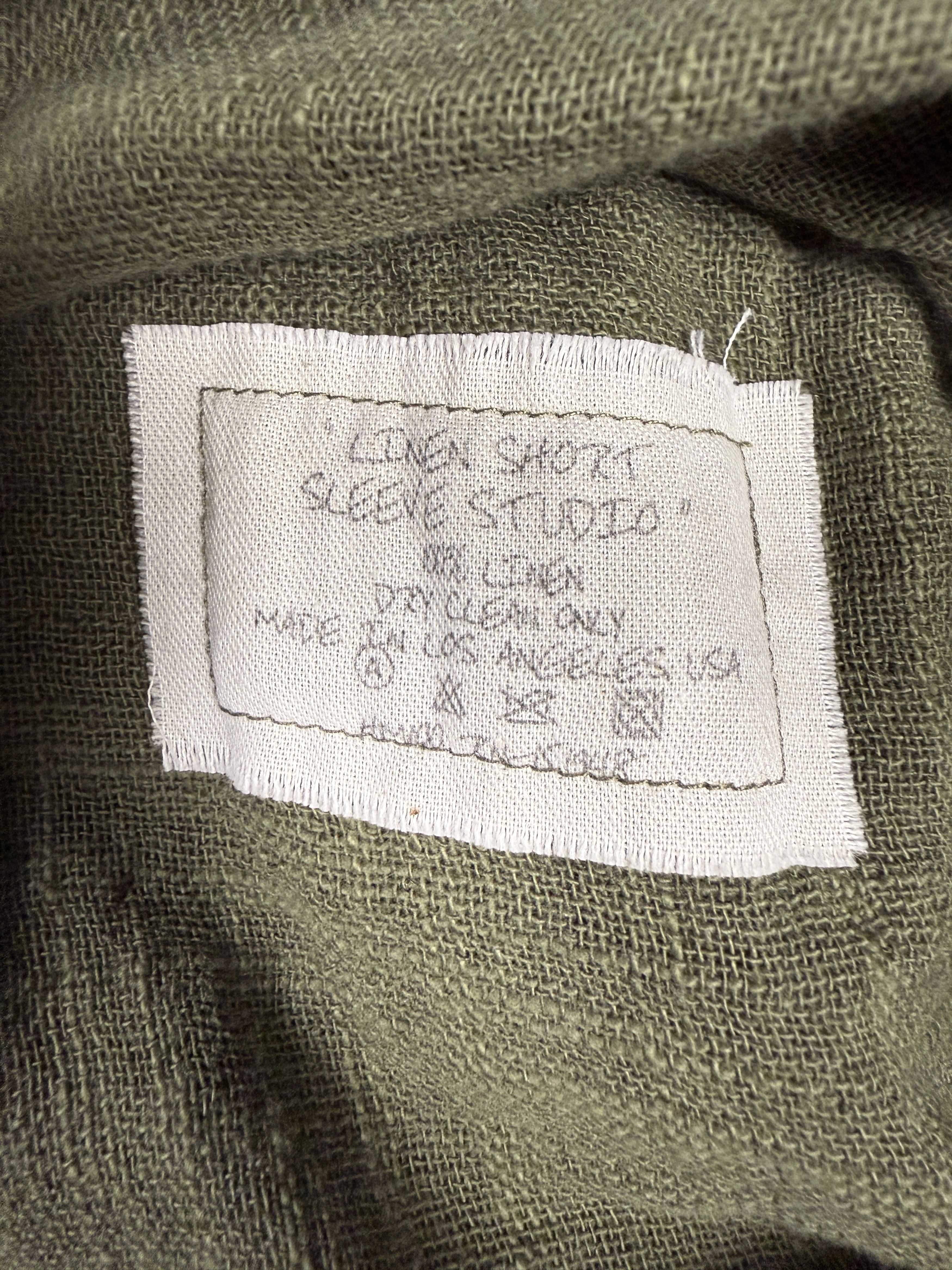 Greg Lauren $750 Greg Lauren Linen Short Sleeve Studio Shirt Size US XXL / EU 58 / 5 - 8 Thumbnail