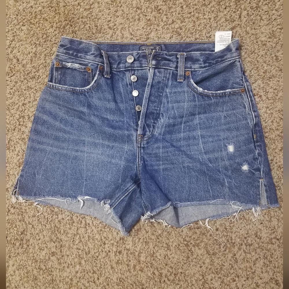 Abercrombie & Fitch Abercrombie & Fitch Buttonfly High Rise Shorts Size 6/28 Size 28" / US 6 / IT 42 - 1 Thumbnail