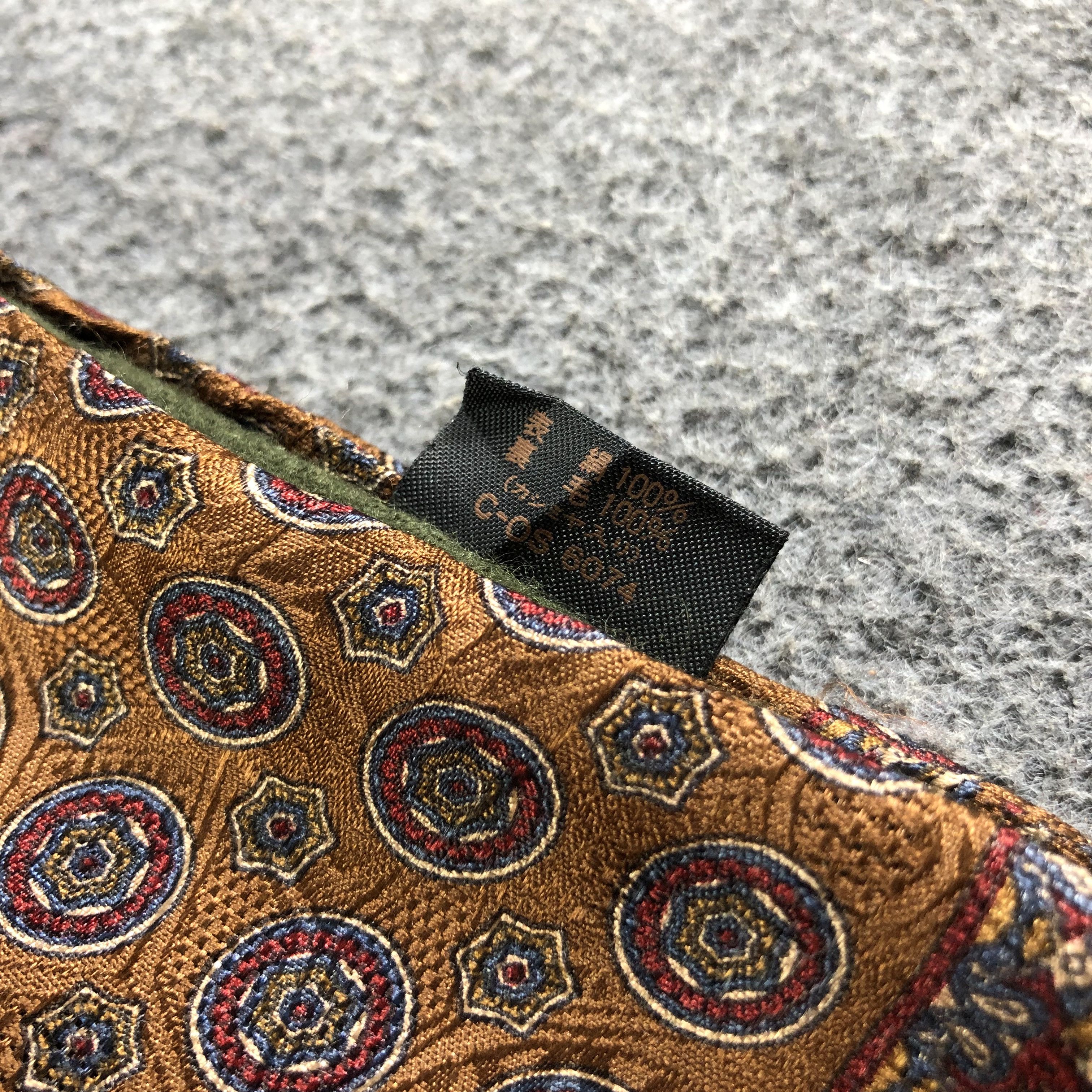 Vintage Luxury Paisley Silk Wool Scarf Muffler V1270 Size ONE SIZE - 4 Thumbnail