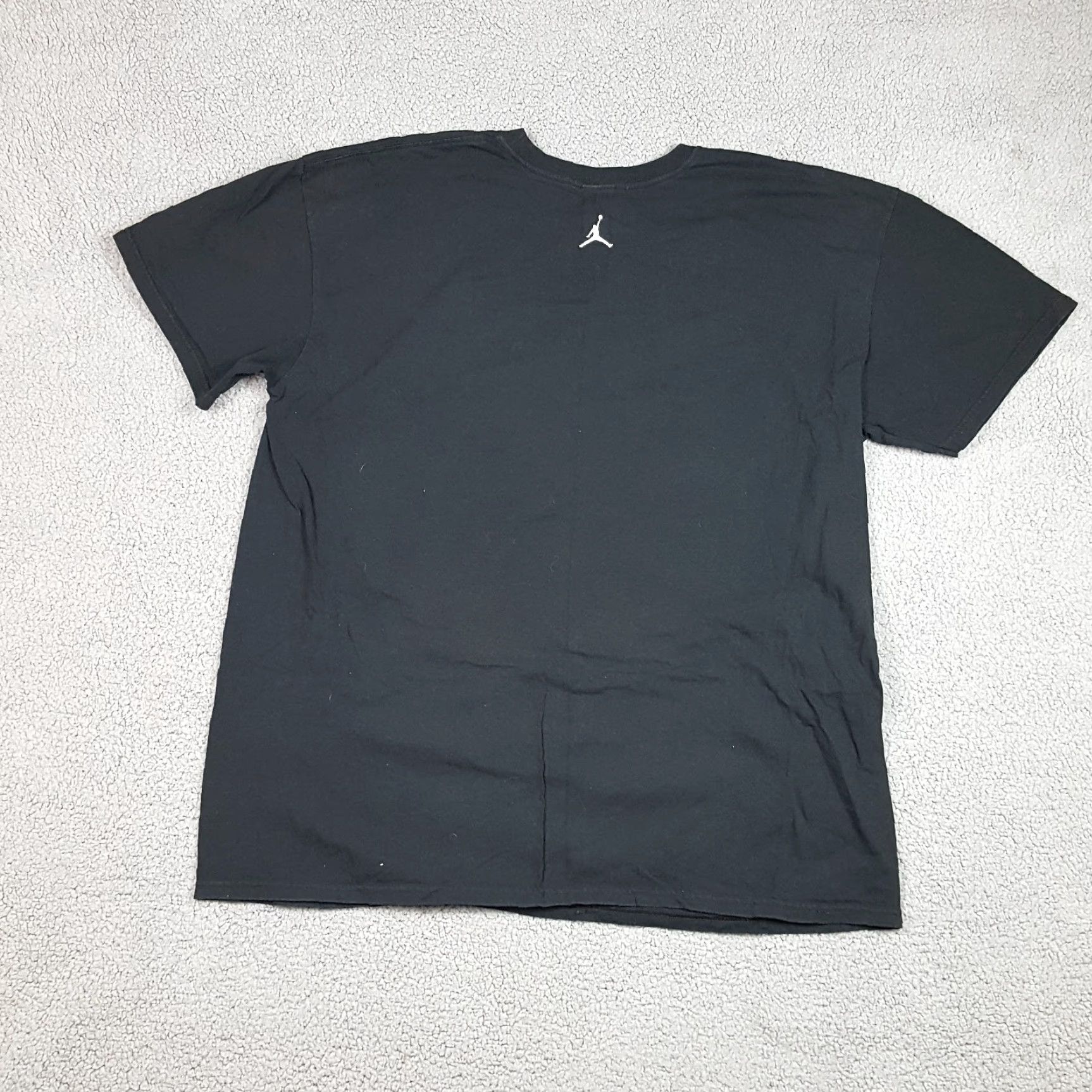 Nike VINTAGE Nike Air Jordan Retro Art Basketball T-Shirt Men's 2XL Black Cotton 90s 00s Sports Retro Y2K Size US XXL / EU 58 / 5 - 4 Thumbnail