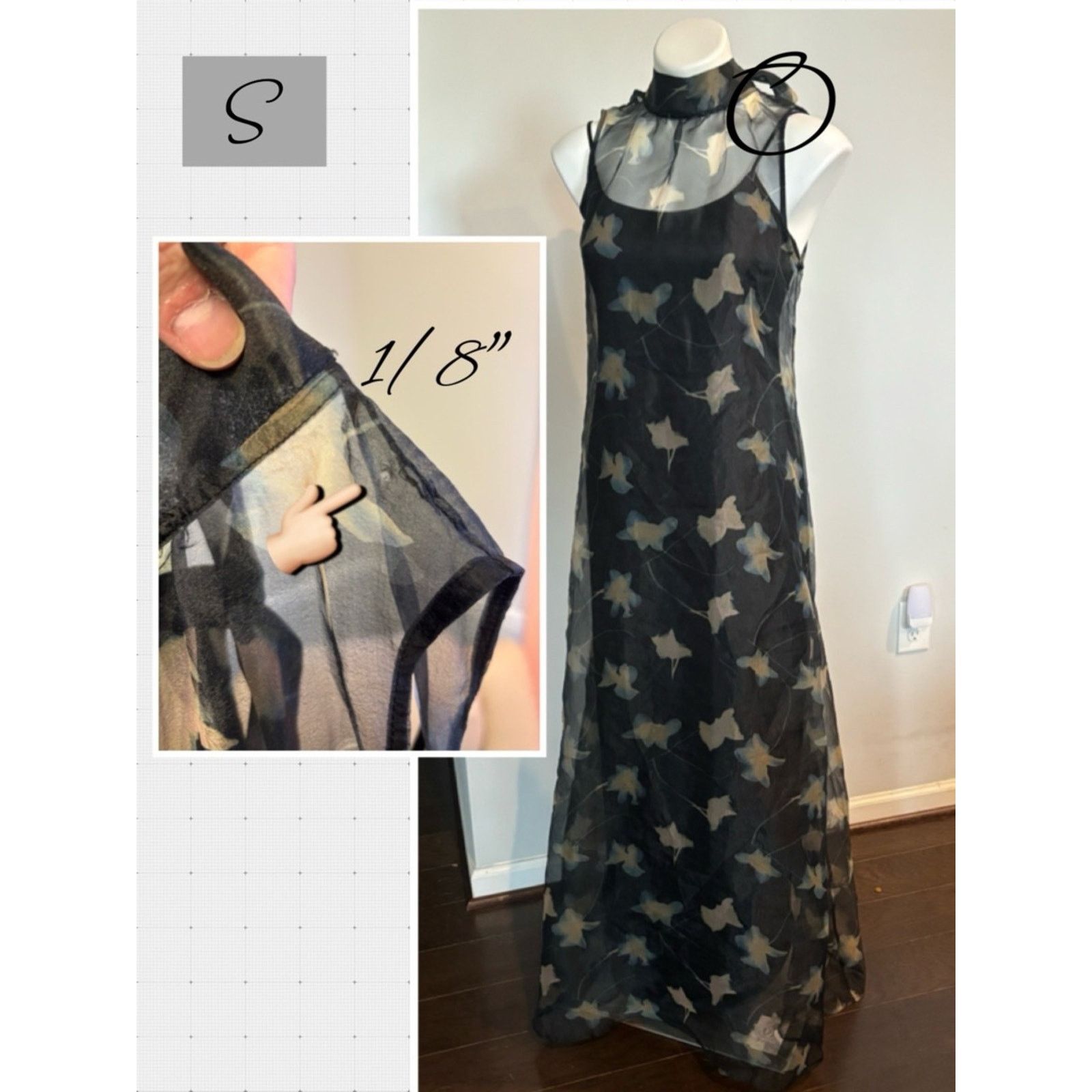 Staud STAUD Albee Black Sheer Maxi alette dress Mockneck small Size S / US 4 / IT 40 - 10 Thumbnail