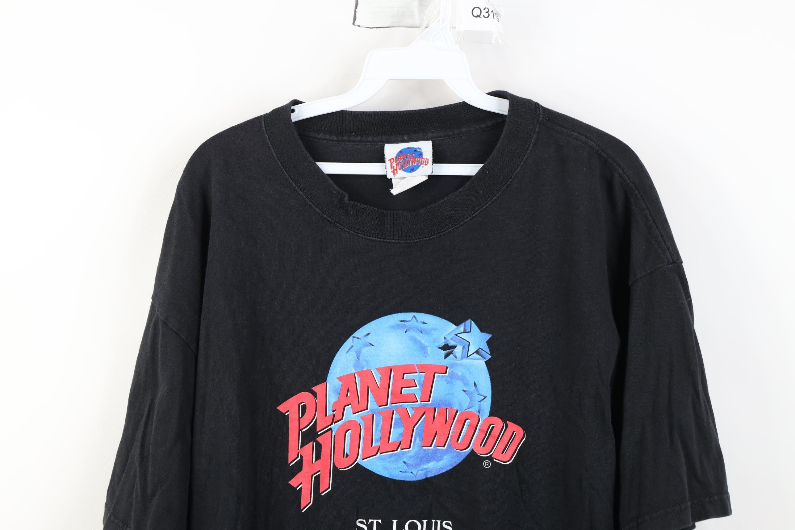 Vintage Vintage 90s Planet Hollywood St Louis T-Shirt Black USA Size US XL / EU 56 / 4 - 2 Thumbnail