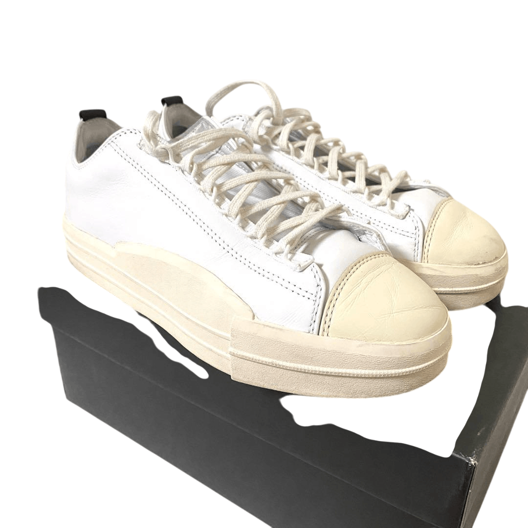Y-3 Y-3 White Leather Sneakers YUBEN LOW Size US 7 / EU 40 - 2 Thumbnail