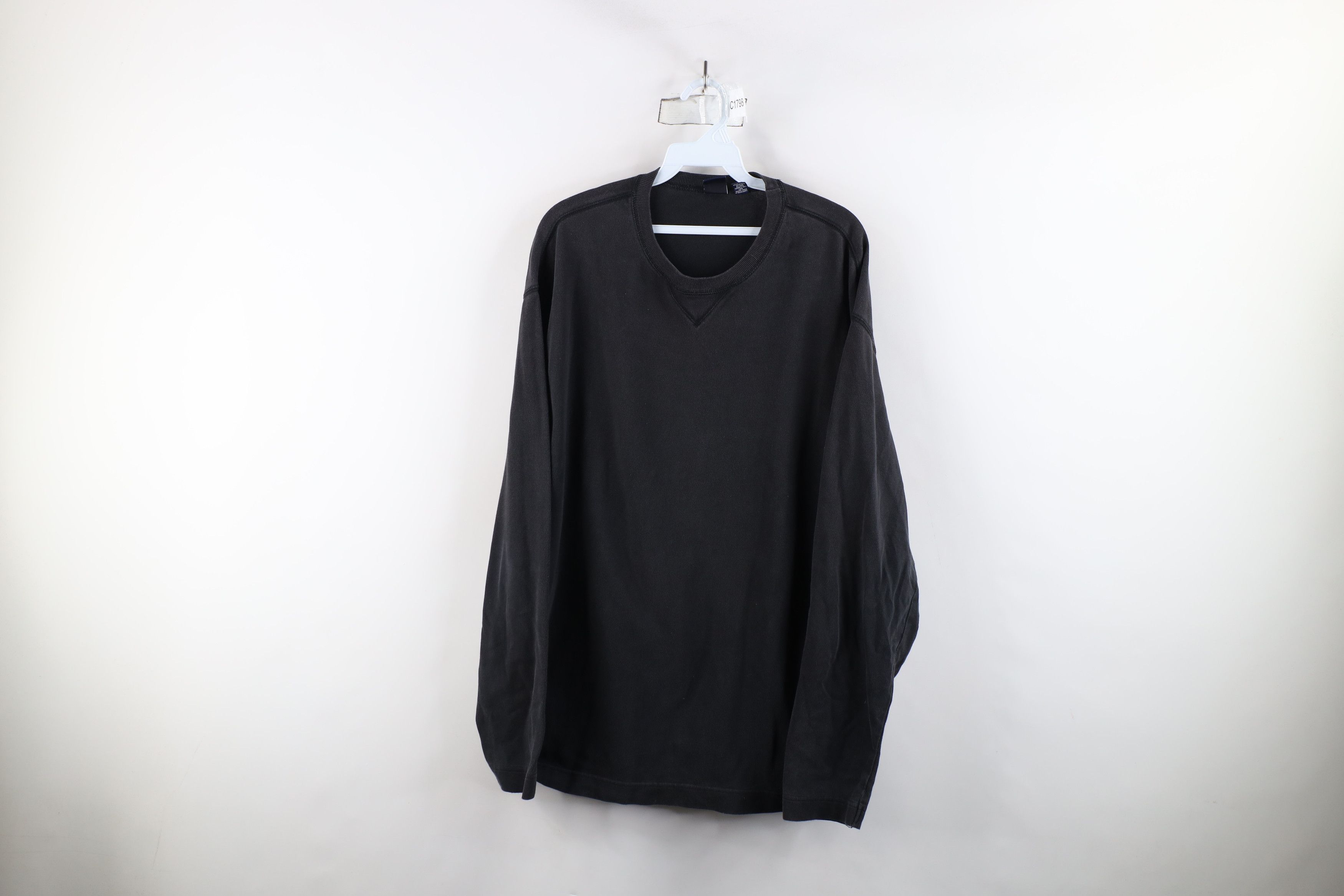 Gap × Vintage Vintage 90s Gap Cotton Ribbed Knit Long Sleeve T-Shirt Black Size US L / EU 52-54 / 3 - 1 Thumbnail