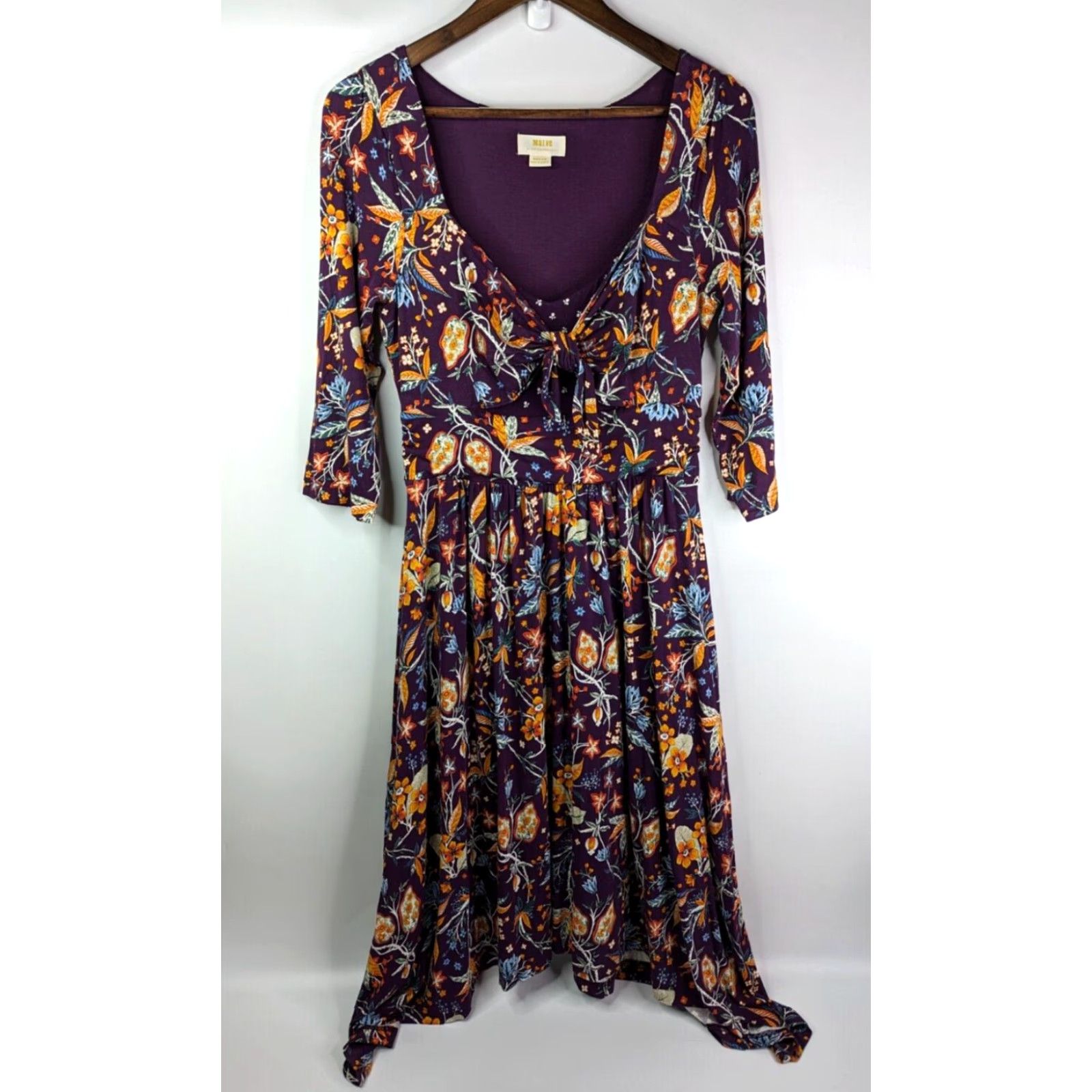 Vintage **Beloved Purple Floral Shift Dress Size M** User: **Beloved Purple Floral Midi Dress Size M** Size M / US 6-8 / IT 42-44 - 2 Thumbnail
