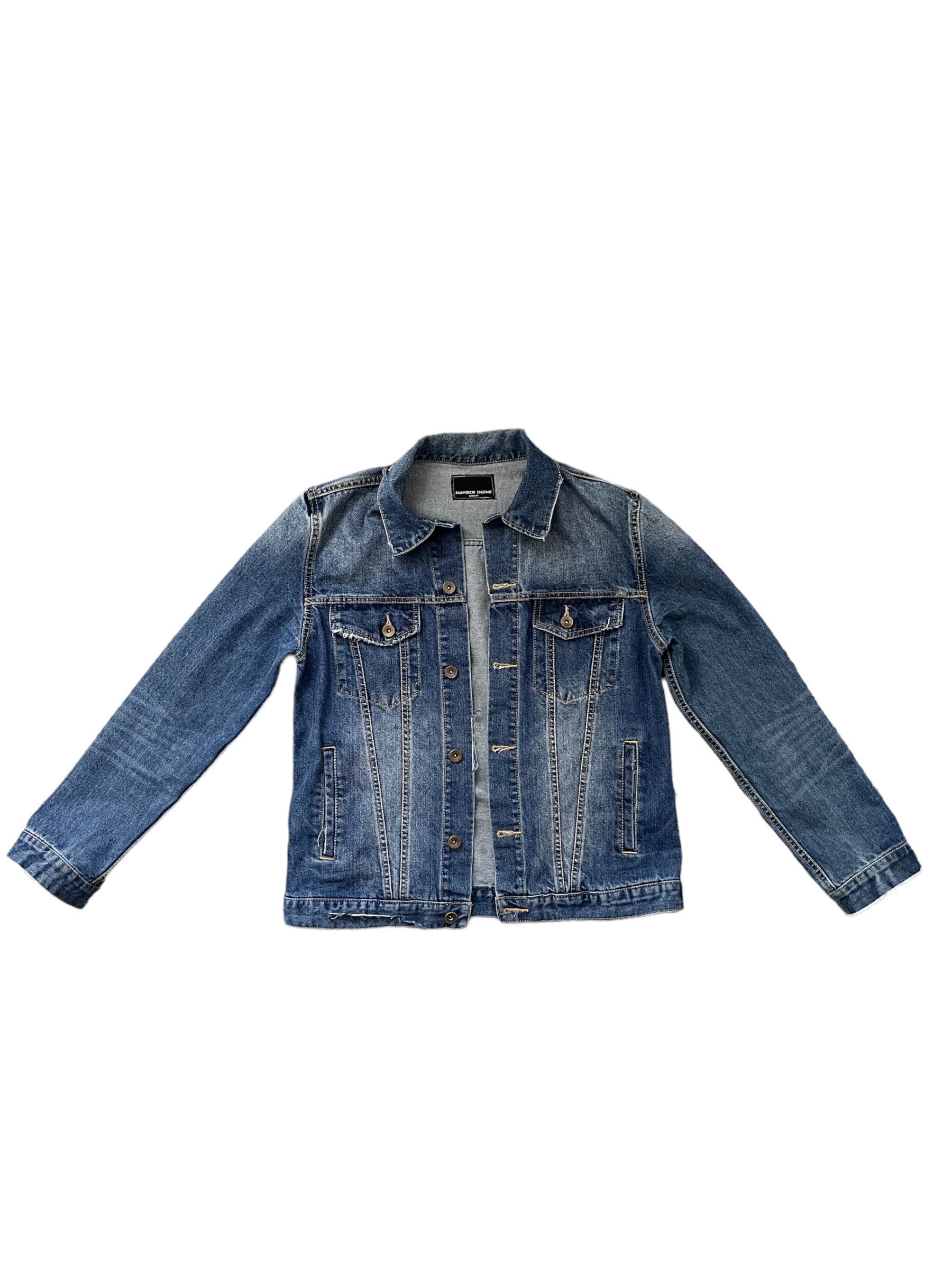 Distressed denim jacket