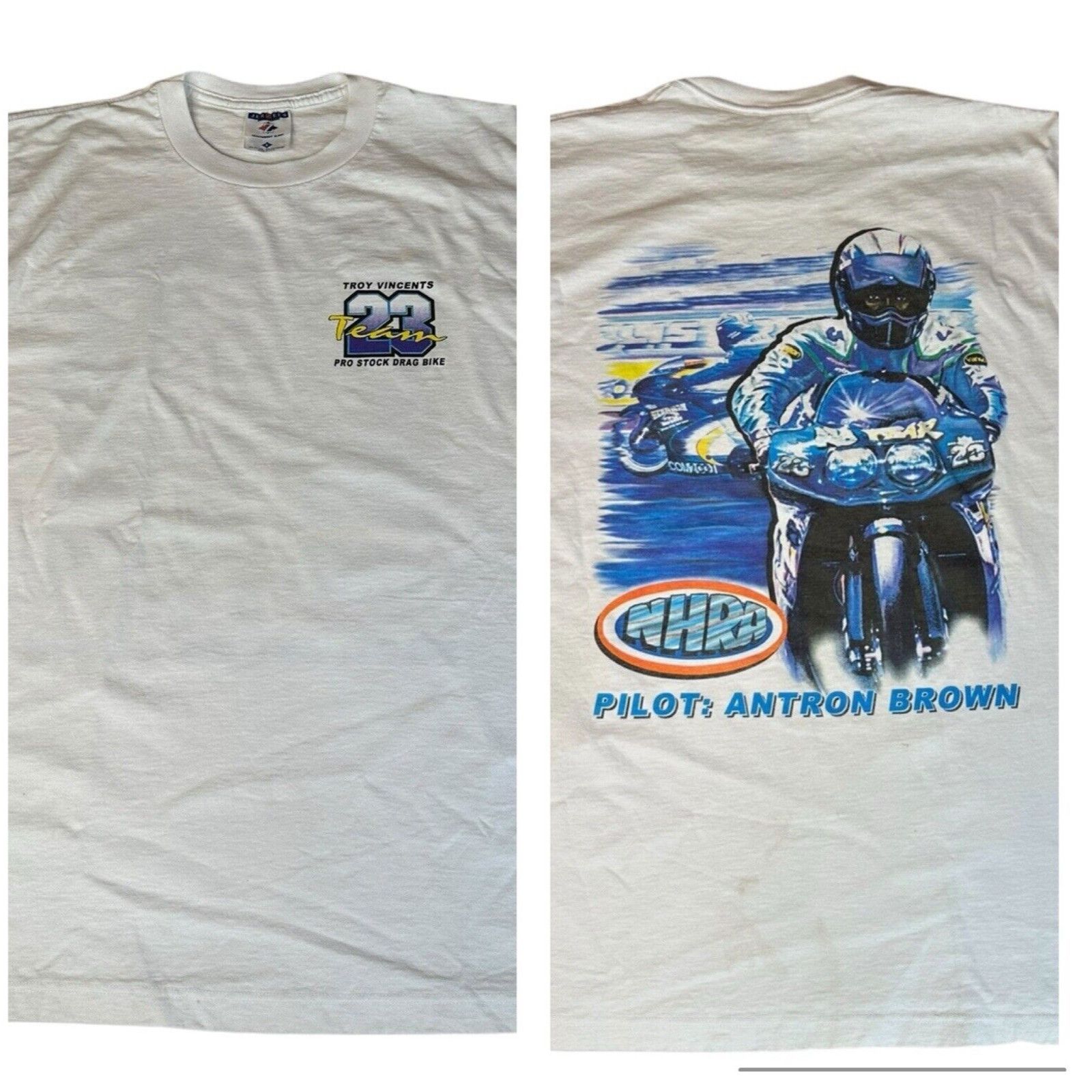 Jerzees Troy Vincents Team Shirt NHRA Shirt Pro Stock Antron Brown Size US L / EU 52-54 / 3 - 1 Thumbnail