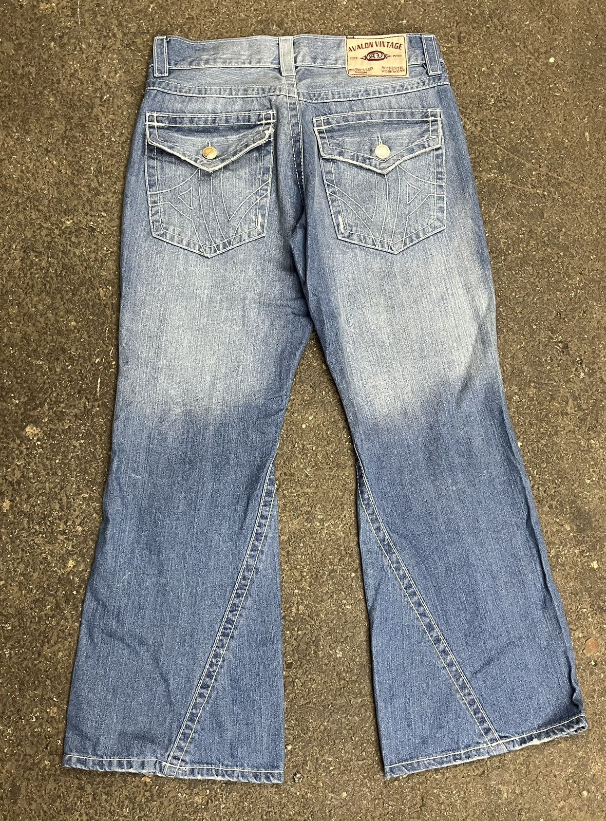 True Religion × Vintage True religion style flared denim wide leg skater hype rare Size US 34 / EU 50 - 1 Thumbnail