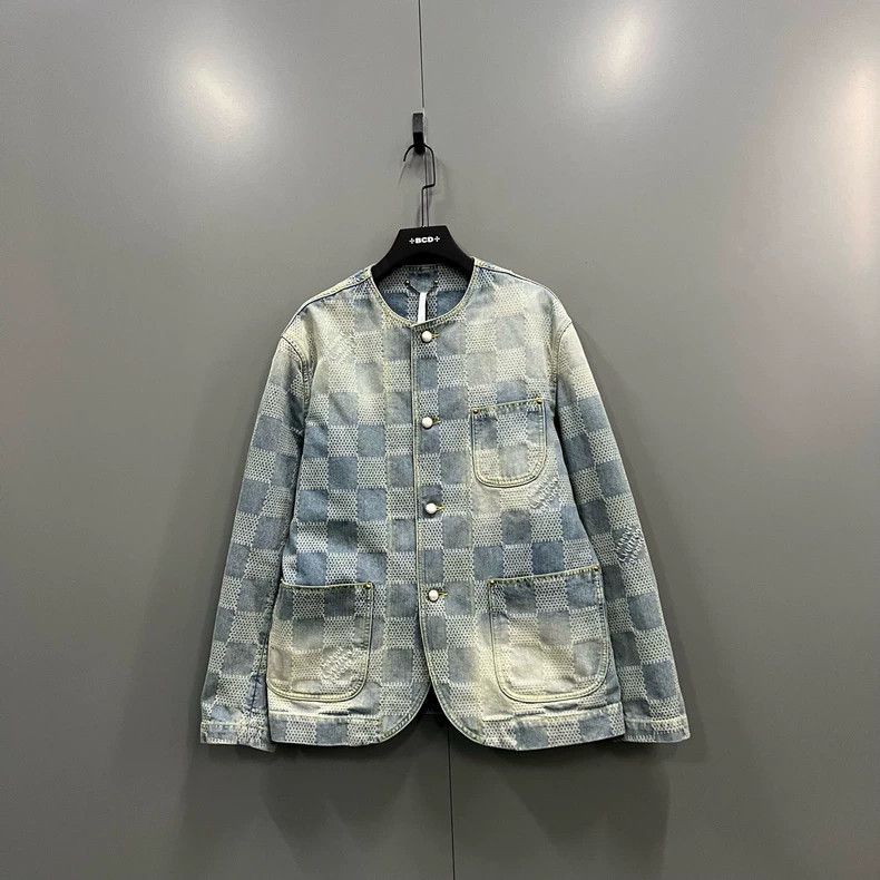 Louis Vuitton Louis Vuitton Chequered denim jacket 2501-Nextarrow Size US M / EU 48-50 / 2 - 1 Thumbnail