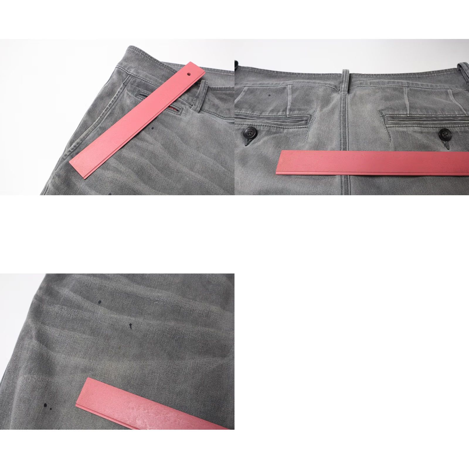 Diesel DIESEL Jeans Men's W29 Grey Chino Stretched Whiskers Zip Fly Fade Effect Size US 29 - 8 Thumbnail