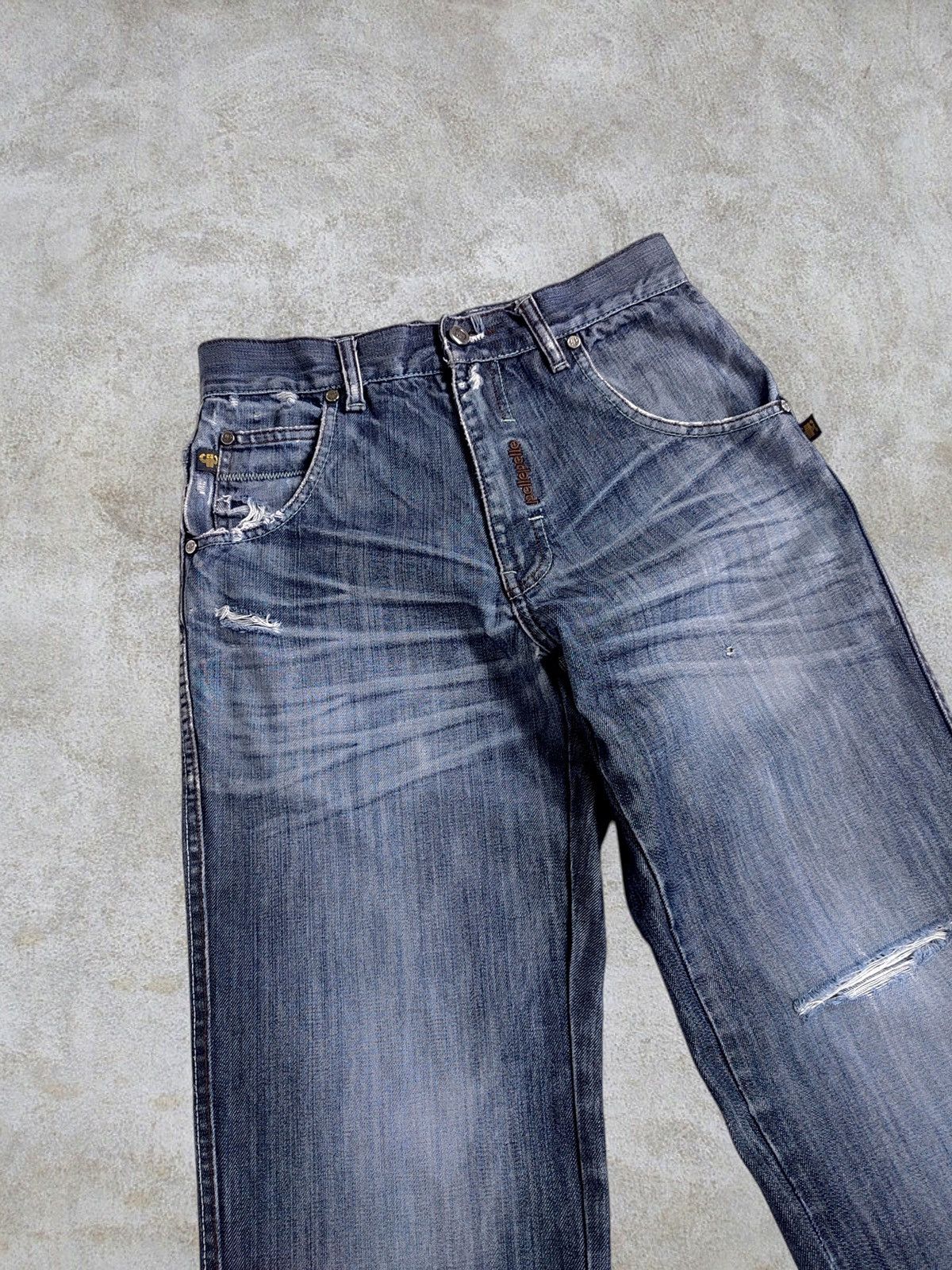 Pelle Pelle Y2K Pelle Pelle Straight Fit Distressed Denim Jeans Size US 30 / EU 46 - 7 Thumbnail