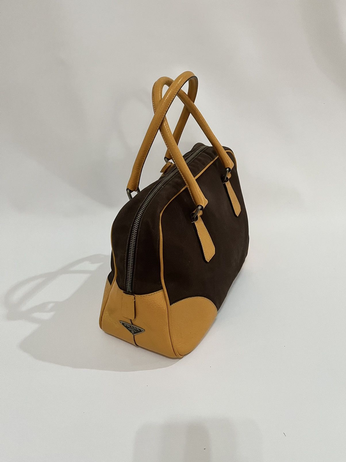 Prada Prada vintage Cinghiale Trimmed Canapa Bowler Bag Authentic Size ONE SIZE - 1 Thumbnail