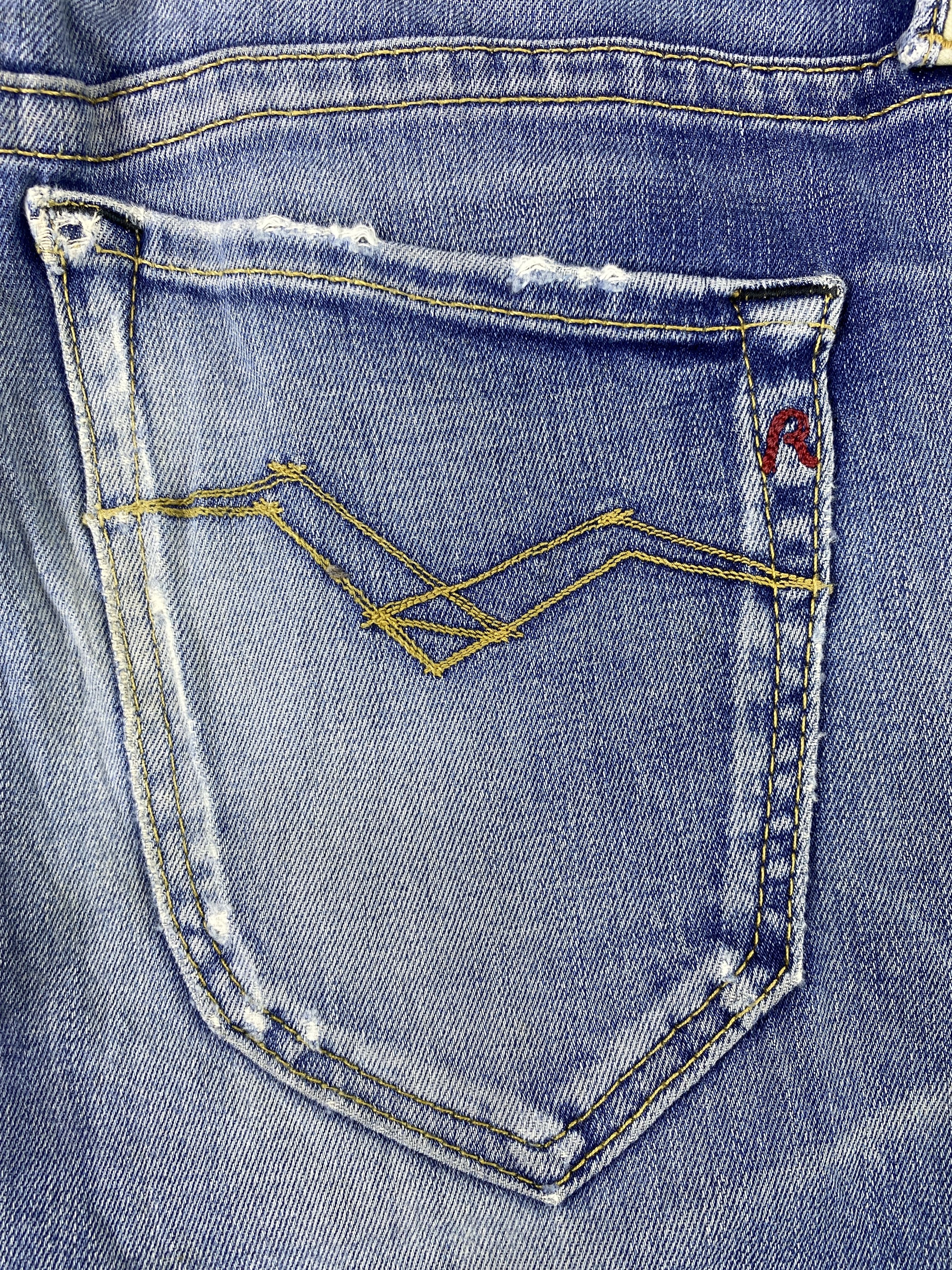 Jean Vintage Replay Distressed Blue Wash Denim- J1128 Size US 31 - 16 Thumbnail