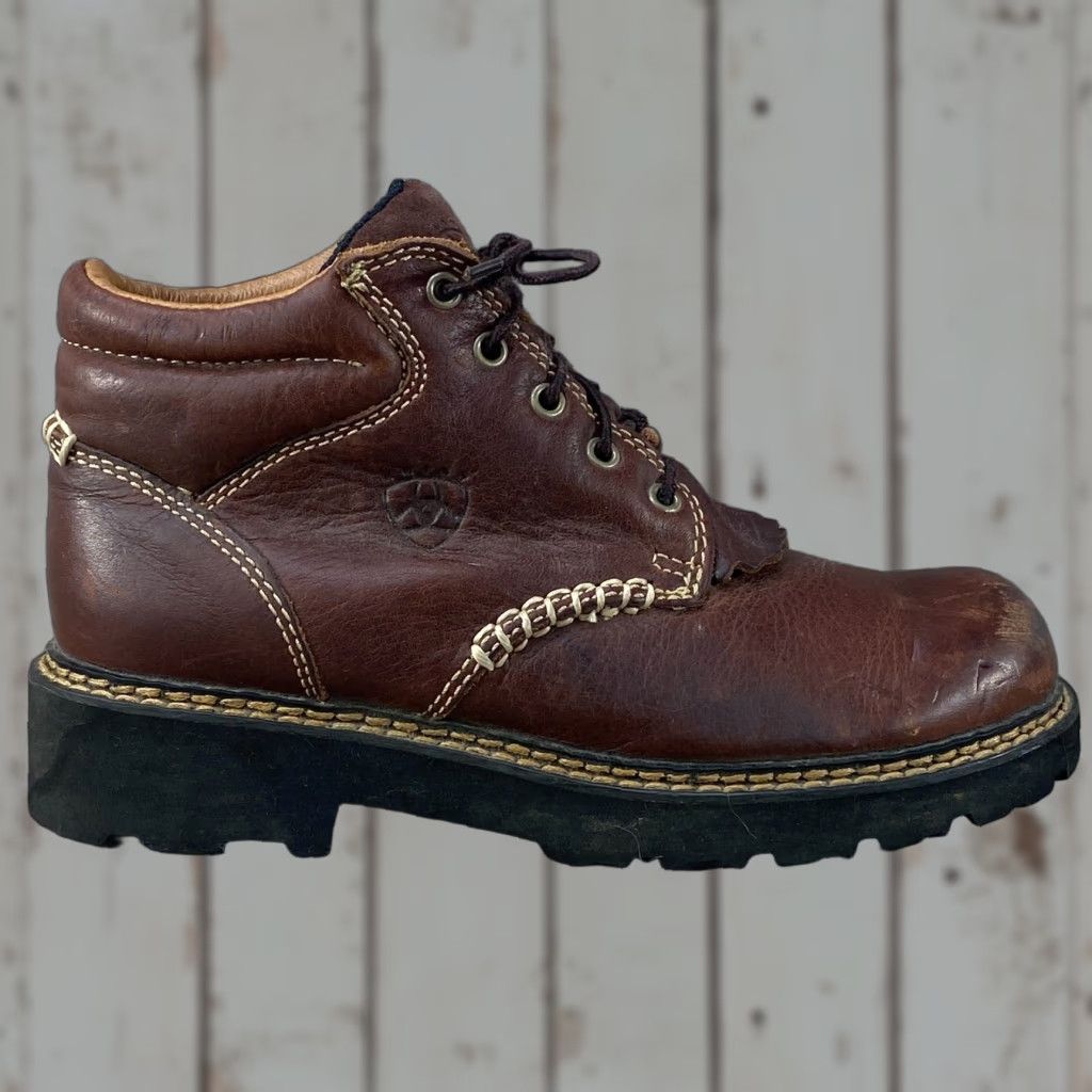 Ariat Ariat Canyon Womens 7.5 Lace Up Kiltie Cowboy Work Boots Brown Leather Ropers Size US 5 / IT 35 - 1 Thumbnail