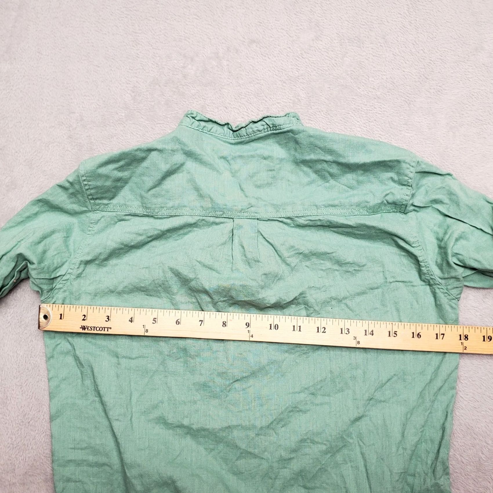 H&M H&M Linen Blend Shirt Womens 16 Green Long Sleeve Button-Up Casual Comfort Top Shirt Womens Size 16 Green Button-Up Casual H&M Size XXL / US 16-18 / IT 52-54 - 6 Thumbnail