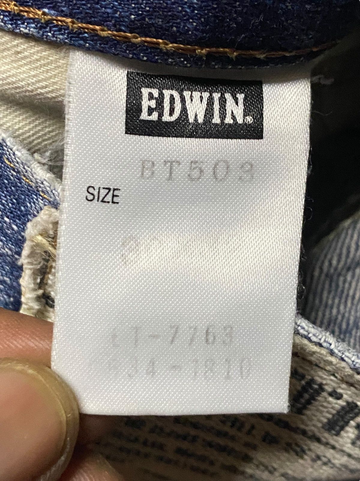 Edwin Vintage Edwin Blue Trip 503 Distressed Faded Wash Loose Jean Size US 33 - 19 Thumbnail