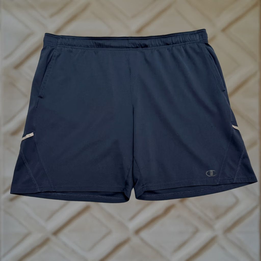 Champion Champion Performance Cotton Jersey Shorts Mens XL Navy Blue Athletic Cotton Shorts Men XL Navy Blue Breathable Pockets 9in Inseam Athletic Size US XL / EU 56 / 4 - 1 Thumbnail
