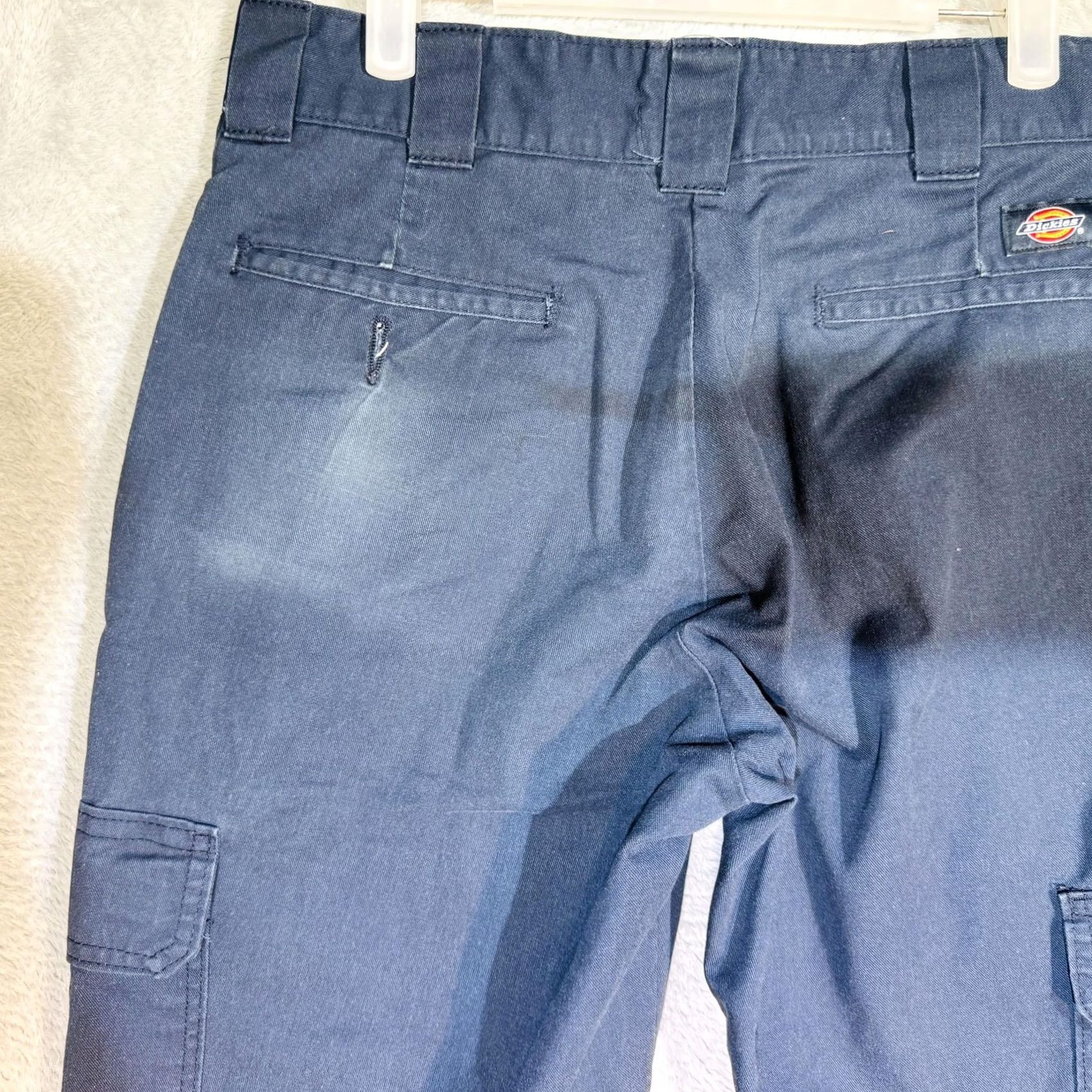Dickies Dickies Pants Mens 34x30 Blue Cargo Regular Straight Workwear Polyester Cotton Size US 34 / EU 50 - 7 Thumbnail