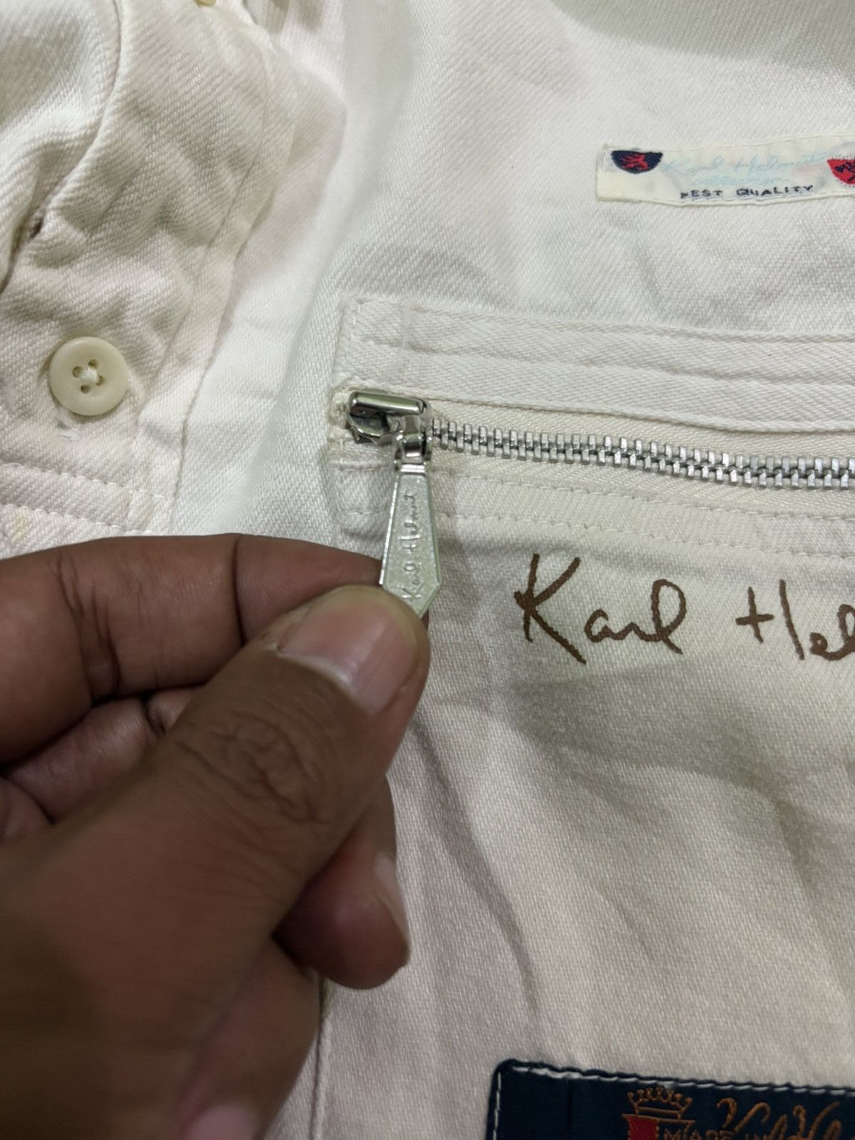 Karl Helmut Karl Helmut Vintage Utility Shirt with Rare Patches Size US L / EU 52-54 / 3 - 15 Thumbnail