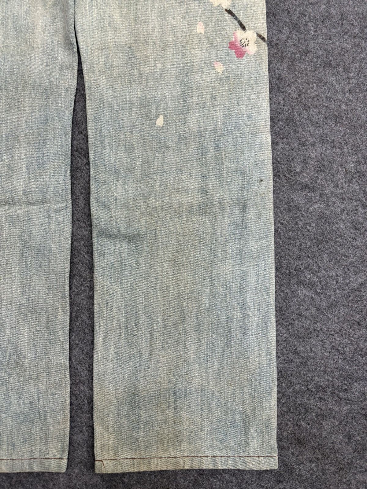 Japanese Brand 💥Denim Art💥ZEN Kyoto Style Japan Faded Floral Denim F569 Size US 30 / EU 46 - 16 Thumbnail