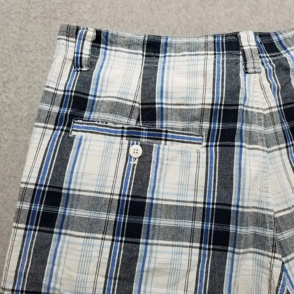 Southpole Southpole Shorts Mens 36 White Plaid Pockets Chino Casual Size US 36 / EU 52 - 8 Thumbnail